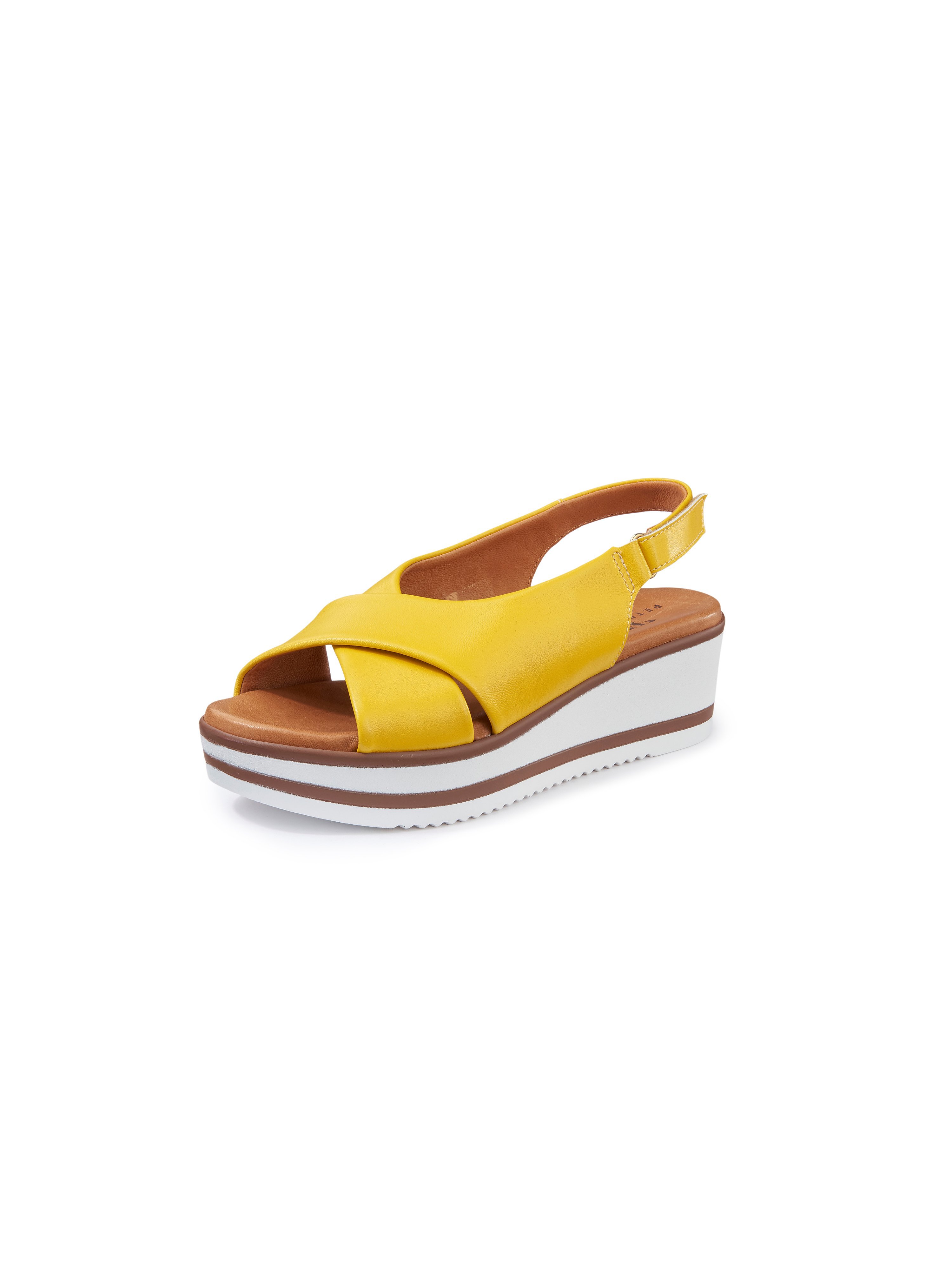 Les sandales 100% cuir  Peter Hahn jaune taille 42