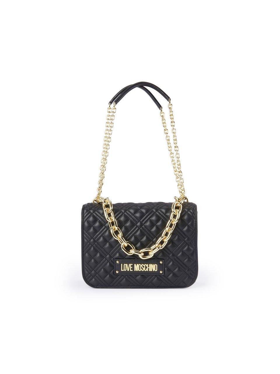 Love Moschino Borsa Chunky Chain Quilting Dames Tas - Zwart