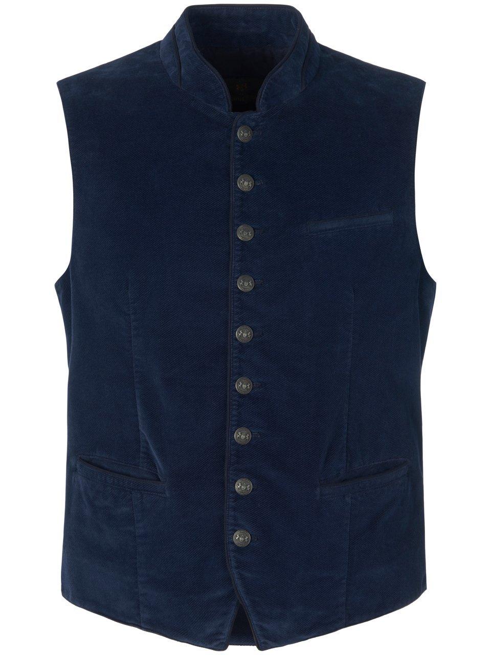 Fluwelen gilet wapenknopen Van Schneiders Salzburg blauw