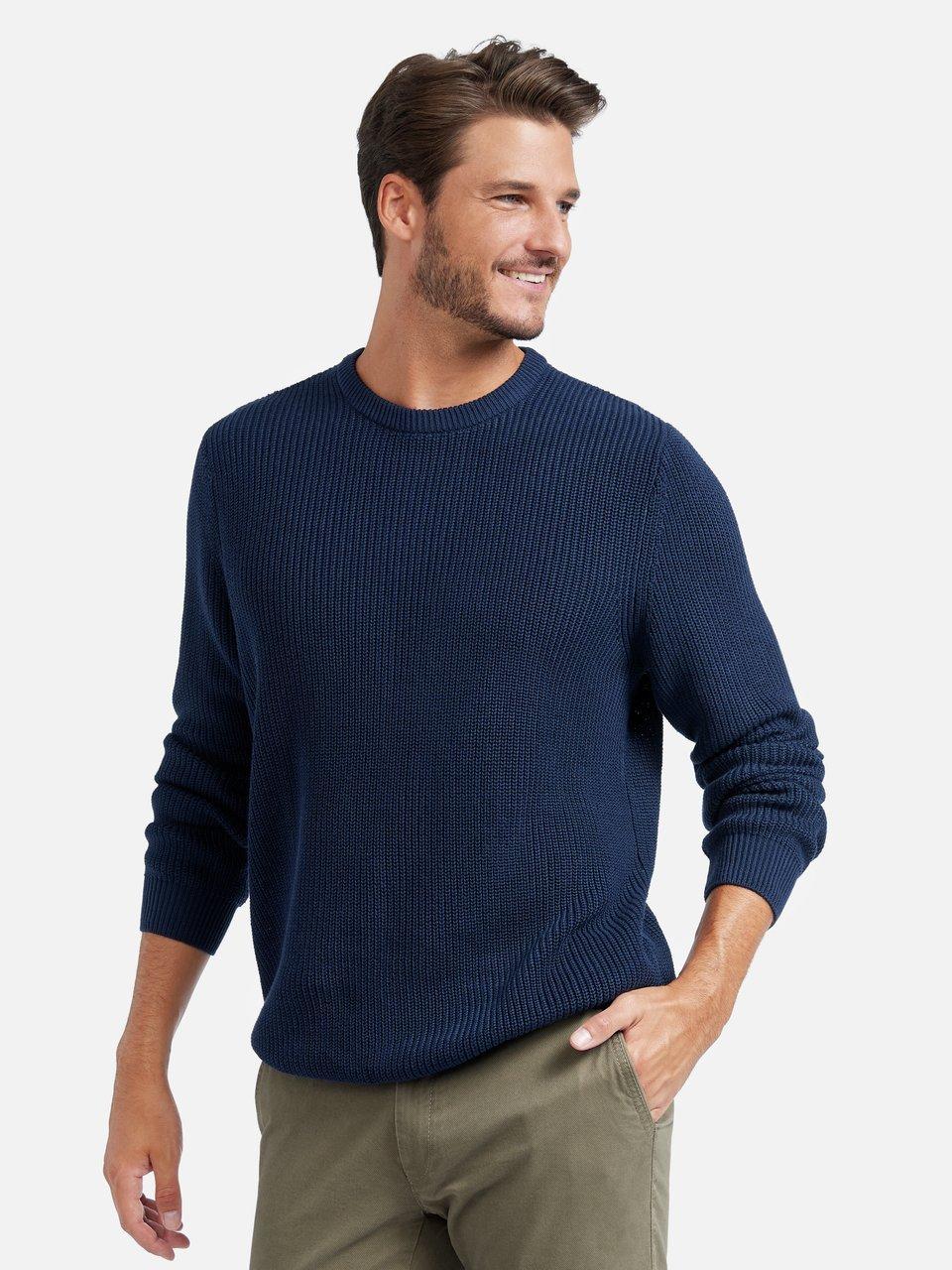 Louis Sayn - Purl knit round neck jumper - midnight blue