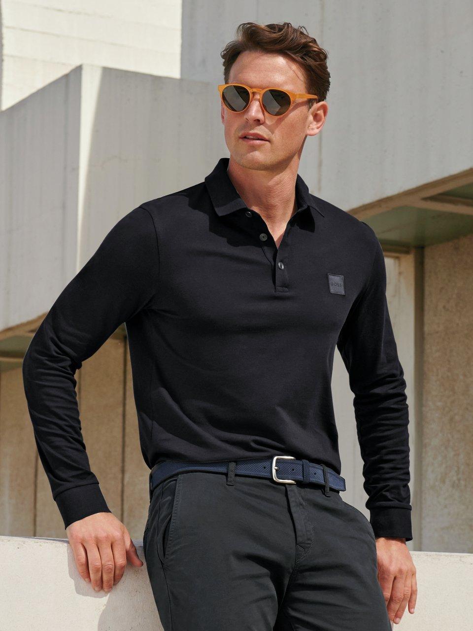Tshirt homme col roulé coupe slim manches longues Gris et noir