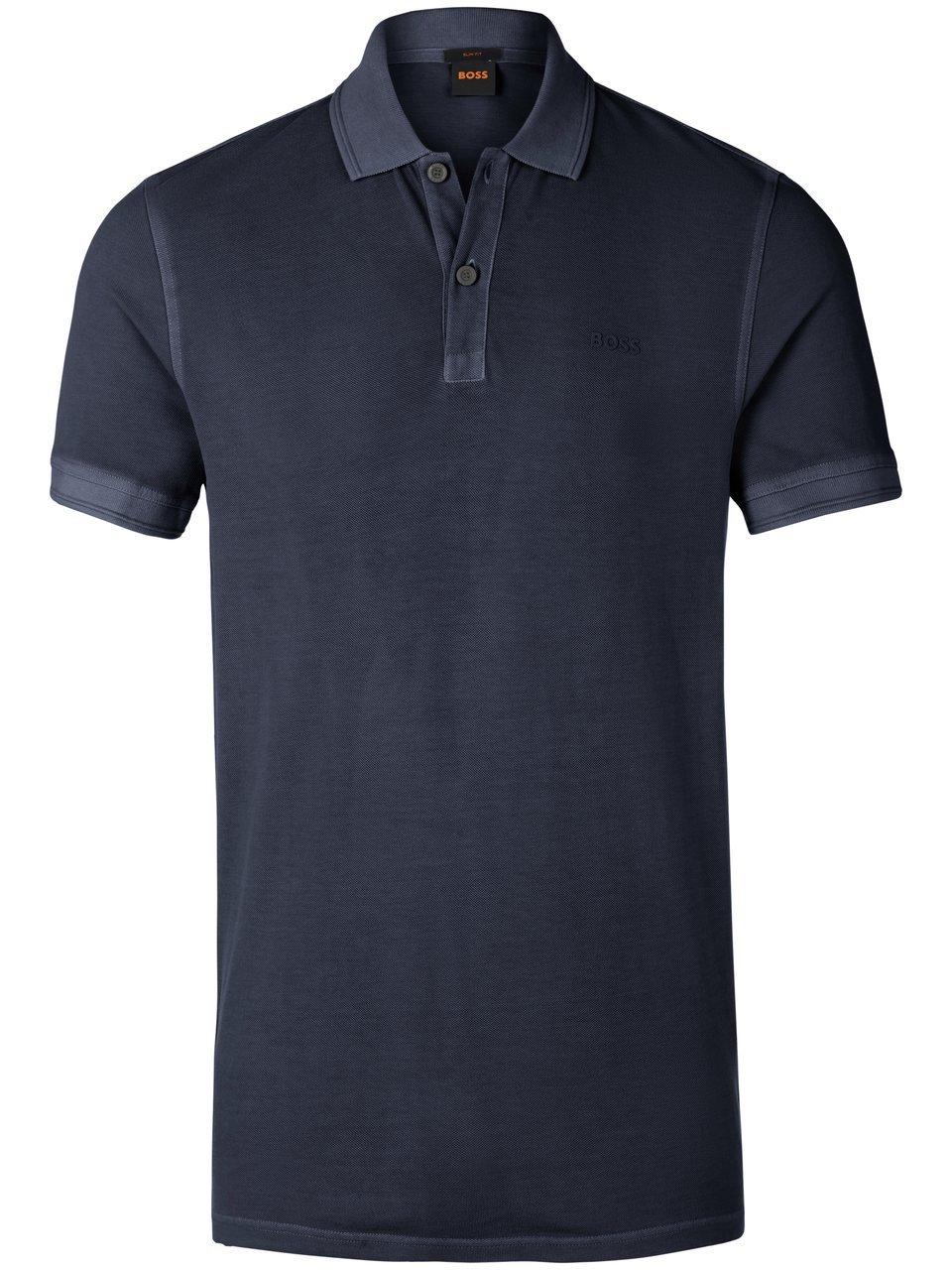 Poloshirt 100% katoen Van BOSS blauw