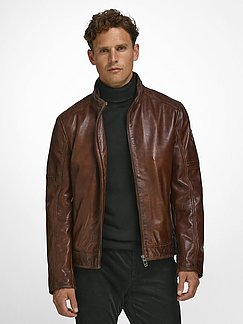 Milestone Manteau en cuir brun style d\u00e9contract\u00e9 Mode Manteaux Manteaux en cuir 