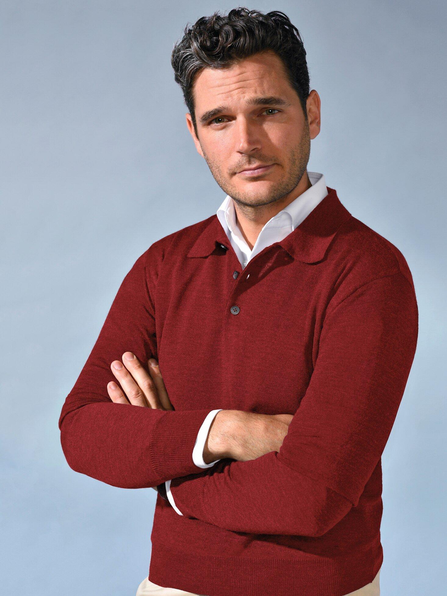 Peter Hahn - Polo-Pullover Achim aus 100% Schurwolle-Merino