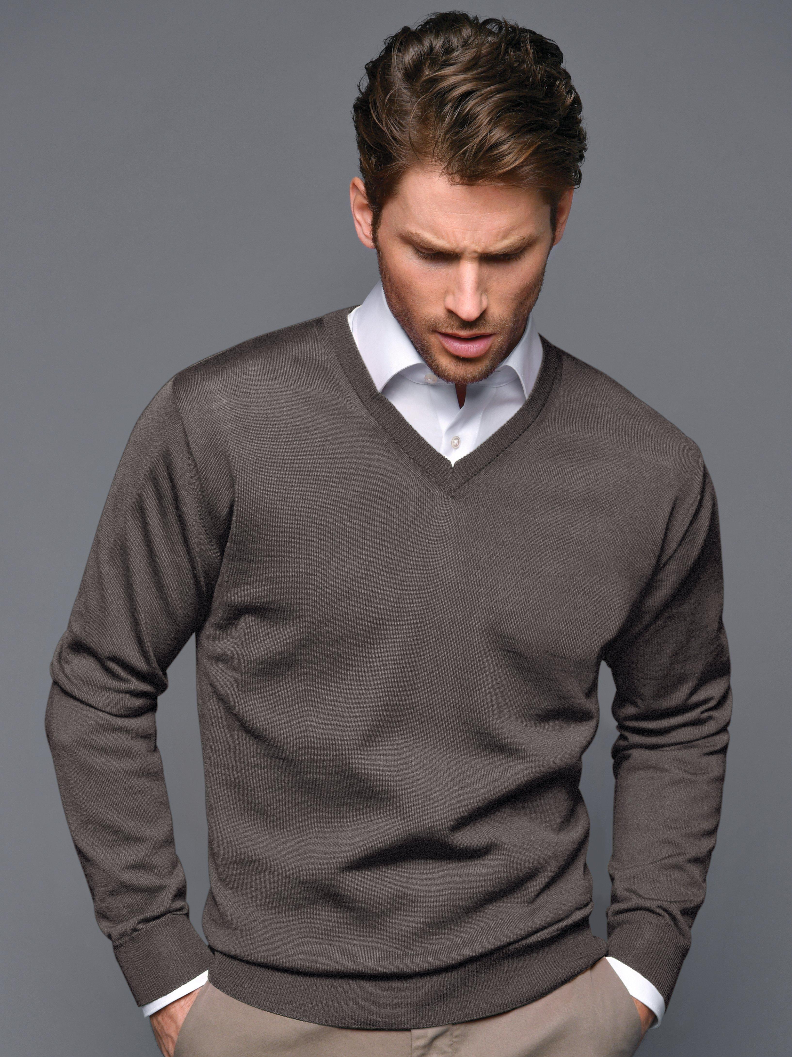 Peter Hahn - V-Pullover aus 100% Schurwolle-Merino extrafein
