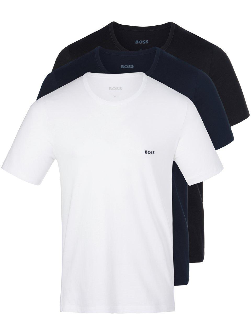 HUGO BOSS Classic T-shirts regular fit (3-pack) - heren T-shirts O-hals - wit - navy - zwart - Maat: XXL