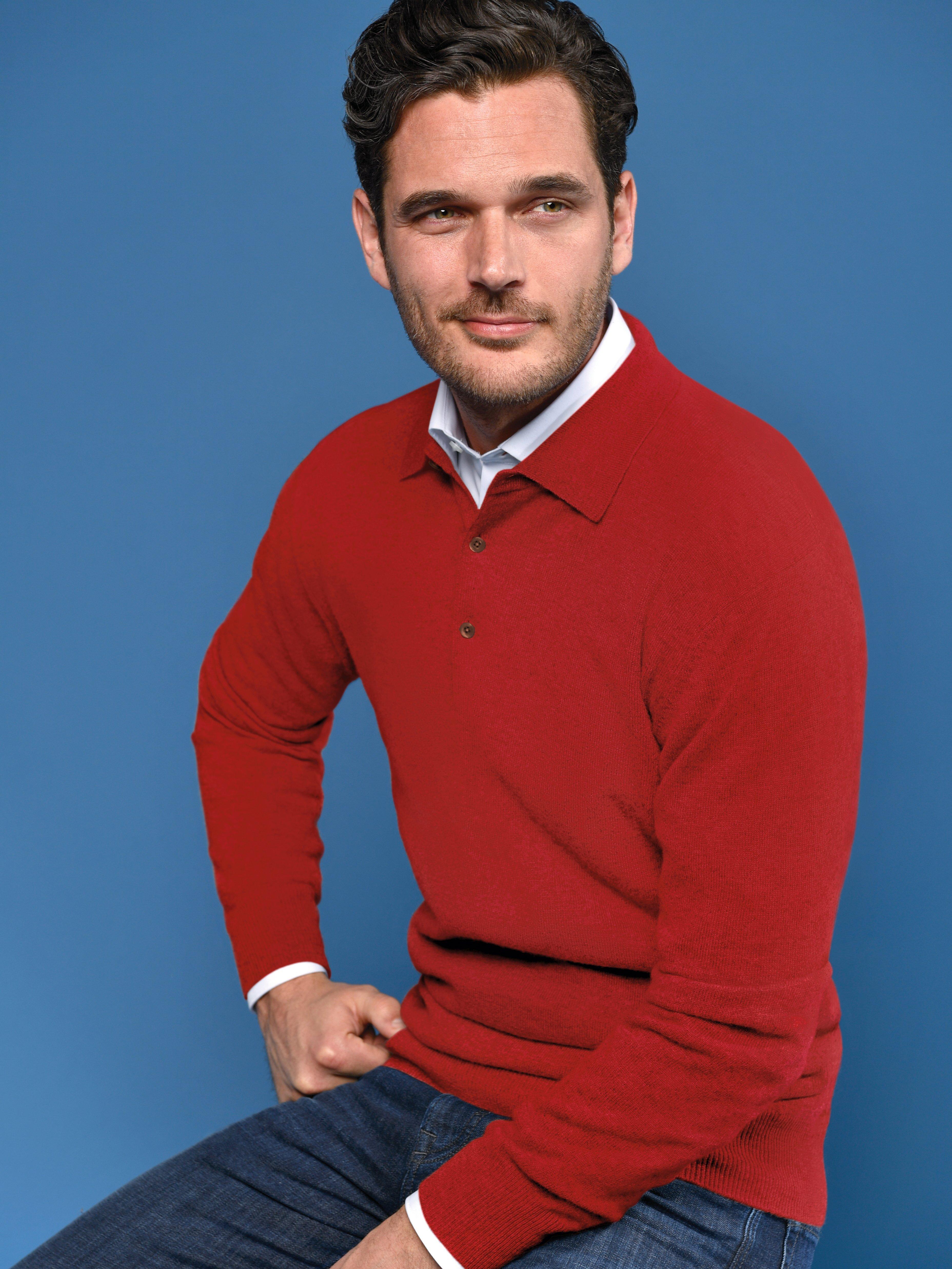 Peter Hahn Cashmere - Polo-Pullover aus 100% Premium-Kaschmir
