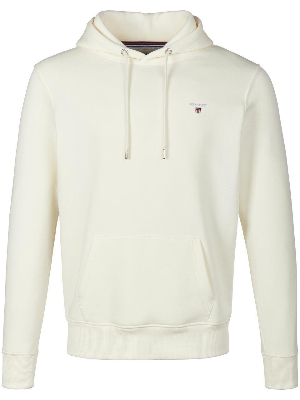 Hoodie kangoeroezak Van GANT wit