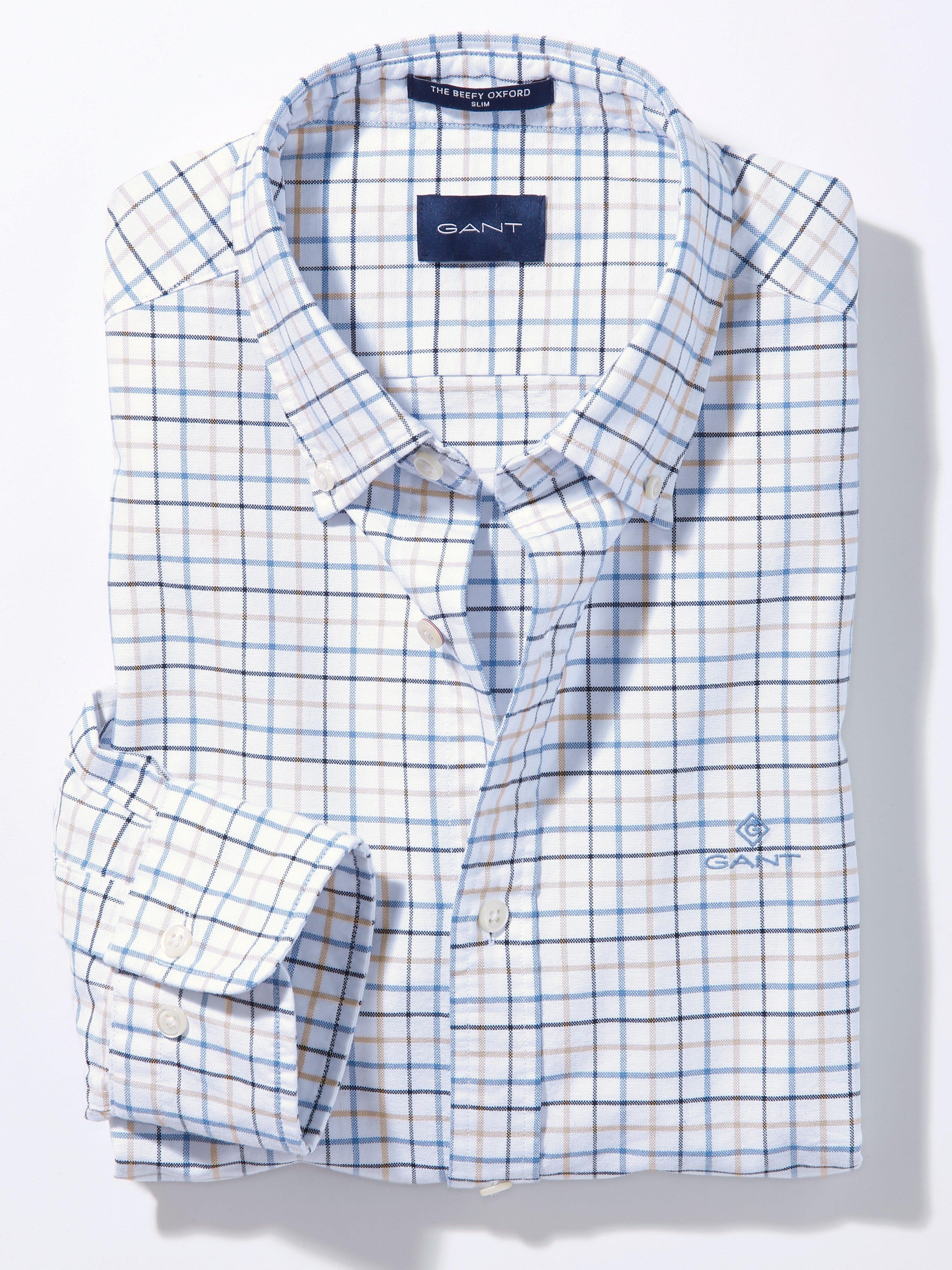 Gant Hemd Passform Regular Fit Weiss Blau