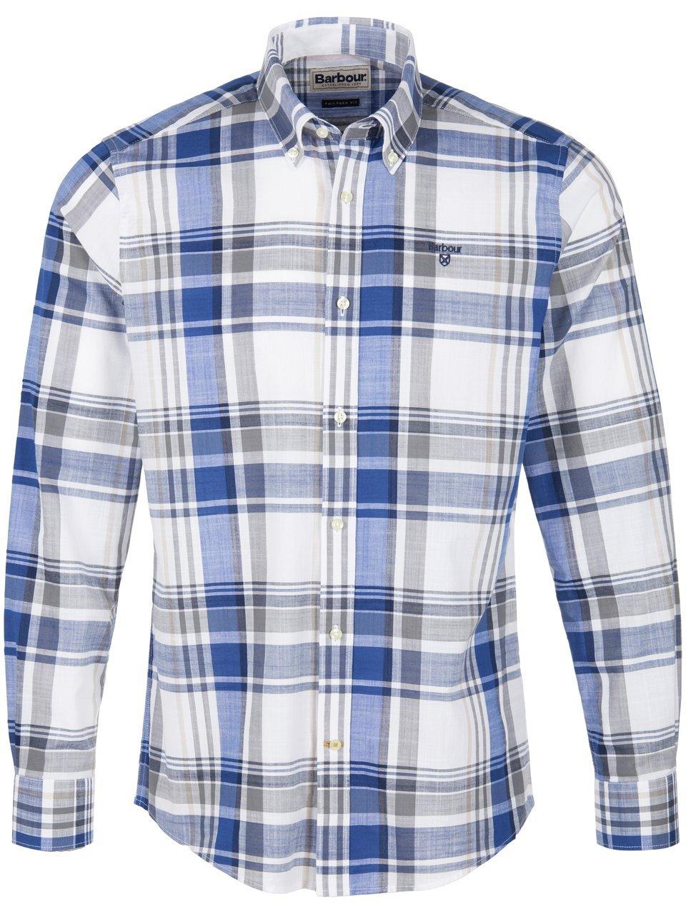 Geruit overhemd 100% katoen Van Barbour blauw