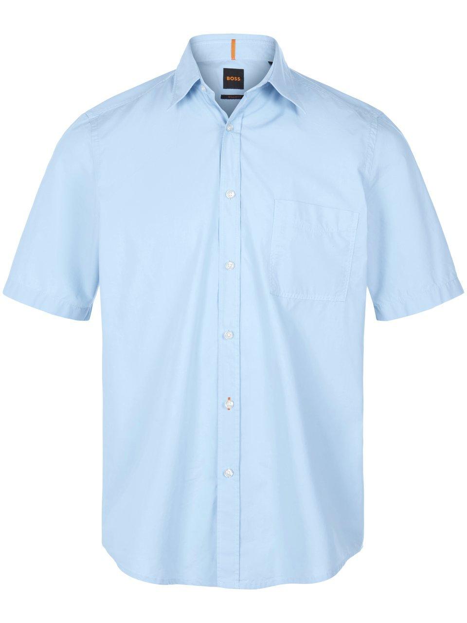 Hugo Boss - Short Sleeve Relegant Overhemd Lichtblauw - Maat XL - Slim-fit