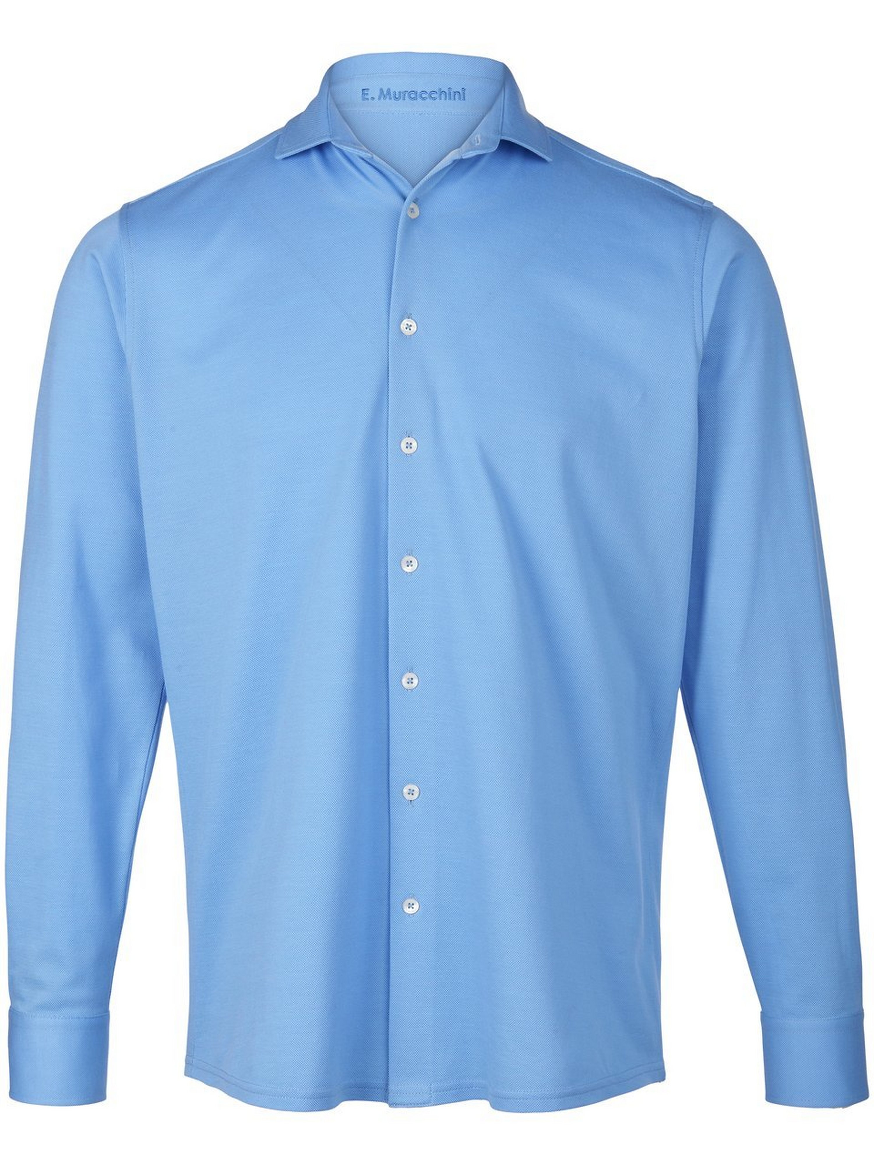 Jersey overhemd 100% katoen Van E.Muracchini blauw