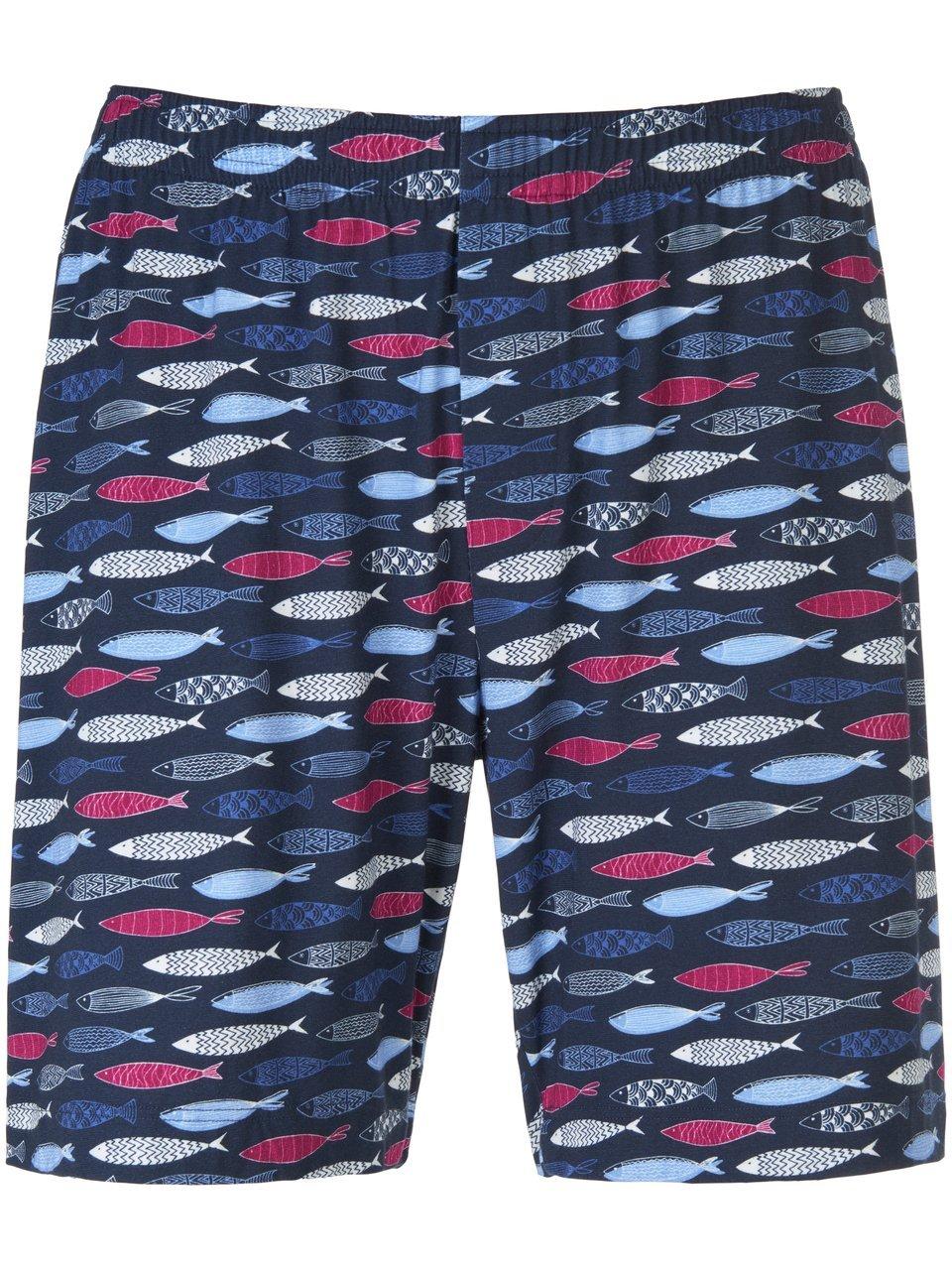 Korte pyjamabroek print Van Mey Night blauw