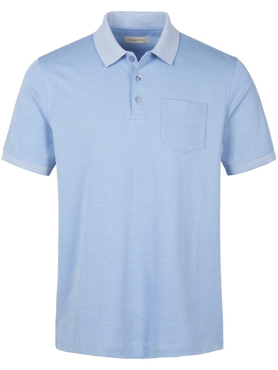 Poloshirt korte mouwen en borstzak Van Bugatti blauw