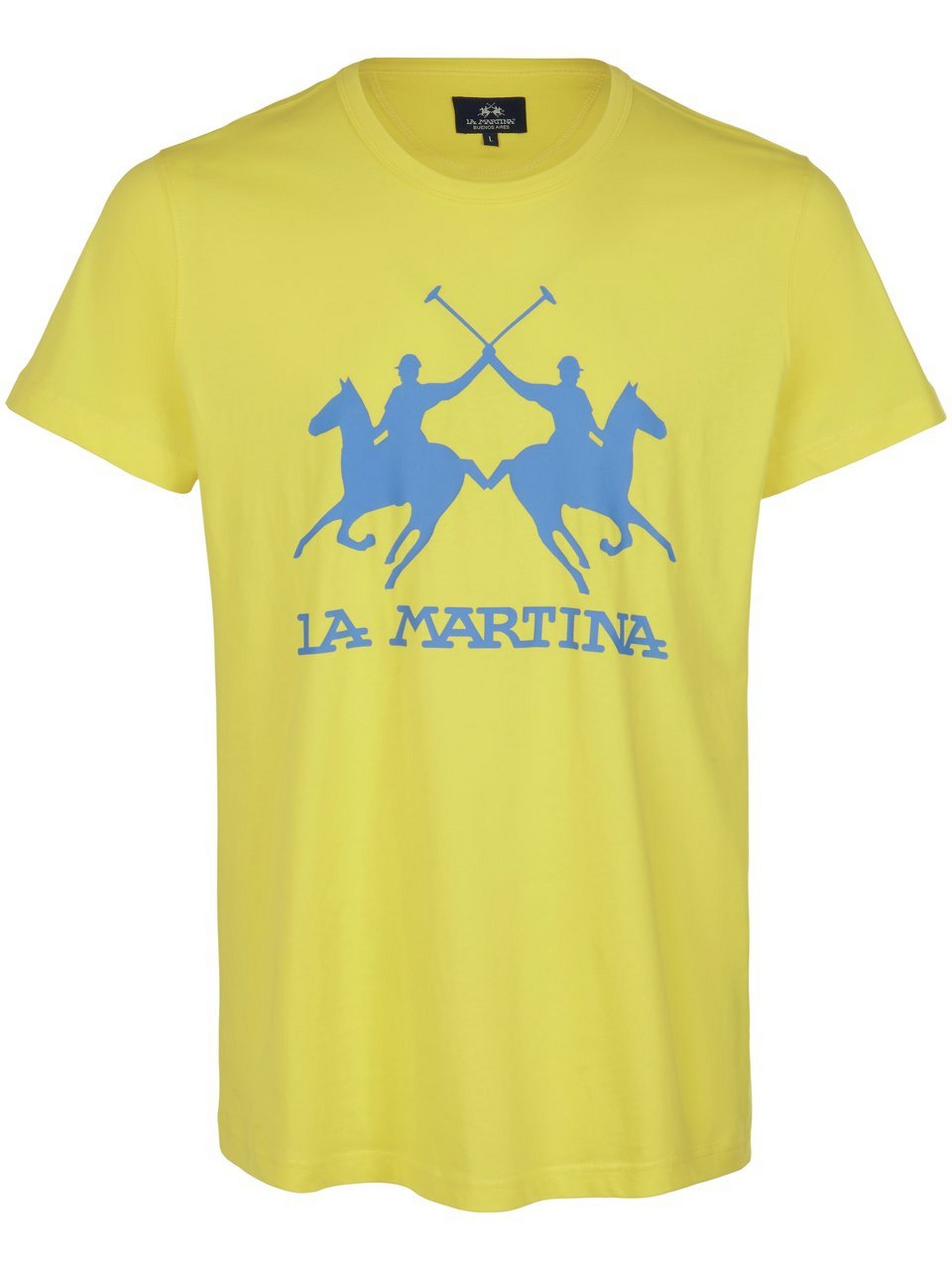 Shirt 100% katoen ronde hals Van La Martina geel