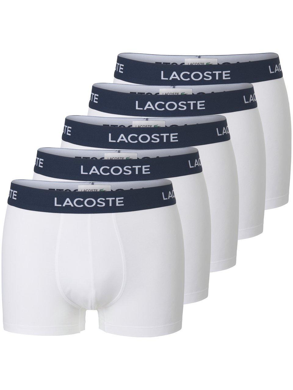 Lacoste Casual Witte Boxershorts Heren Multipack Wit 5-Pack 5H5203 - Maat  XXL