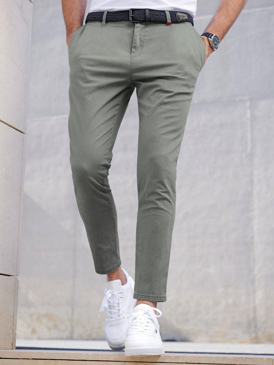 Mac - Slim Fit-bandplooibroek model Lennox
