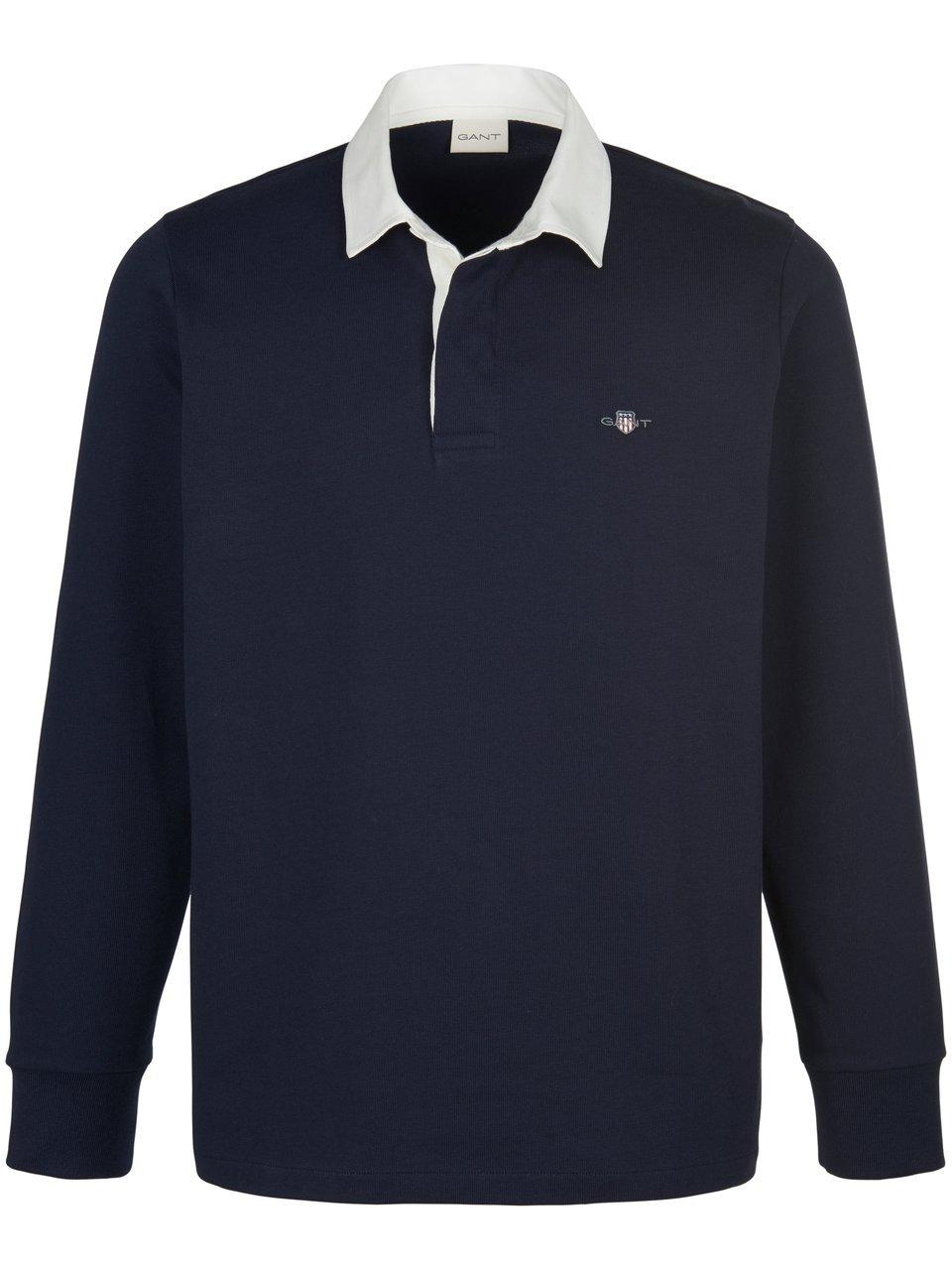 Gant Polo lange mouw Blauw Reg shield heavy rugger 2005110/433