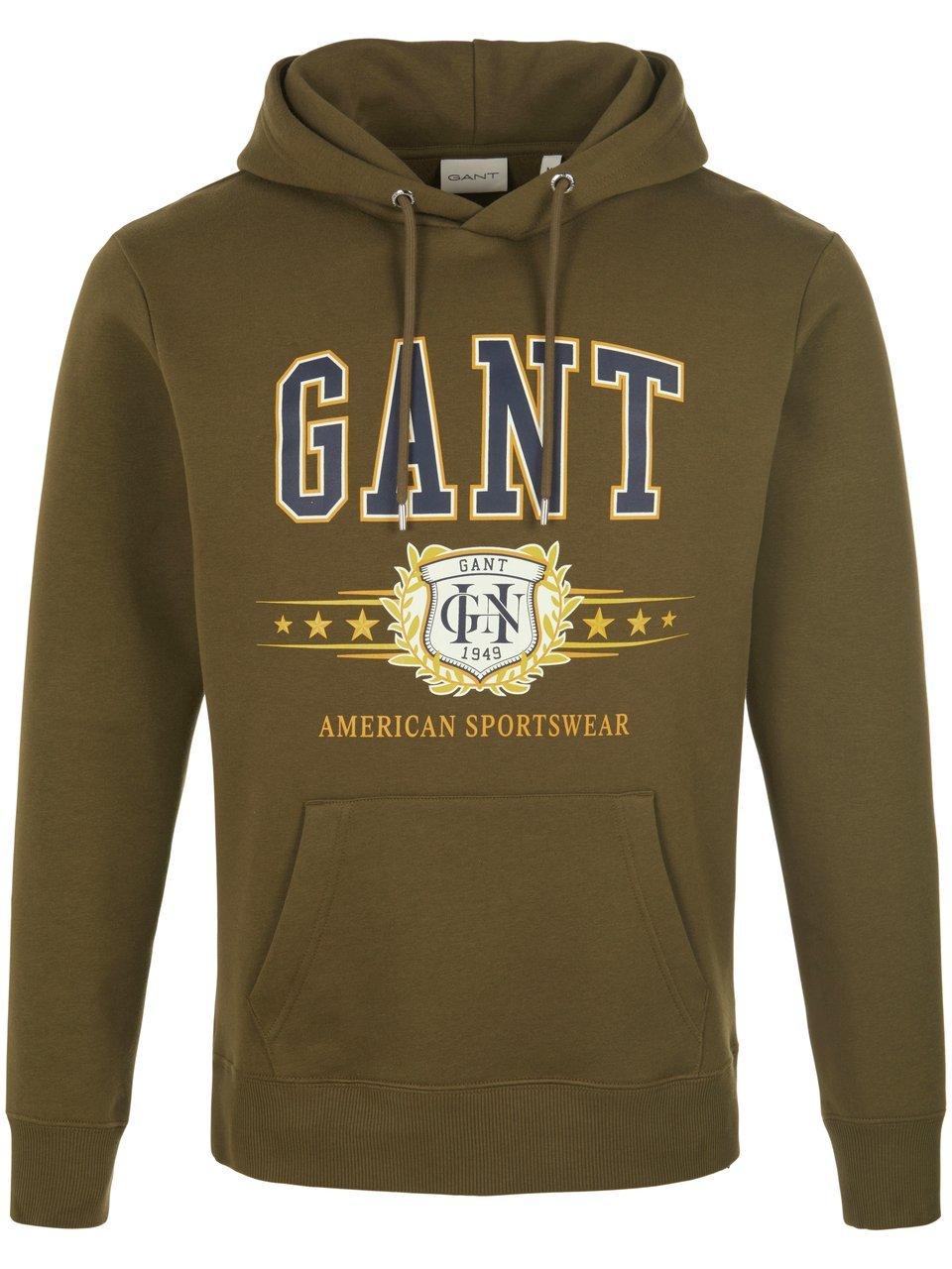 Hoodie heavy-jersey Van GANT groen