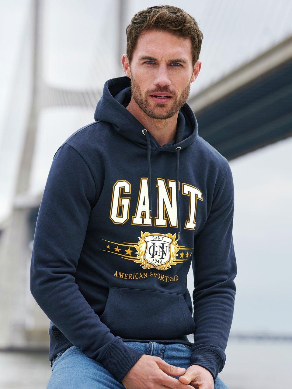 Hoodie heavy-jersey Van GANT blauw