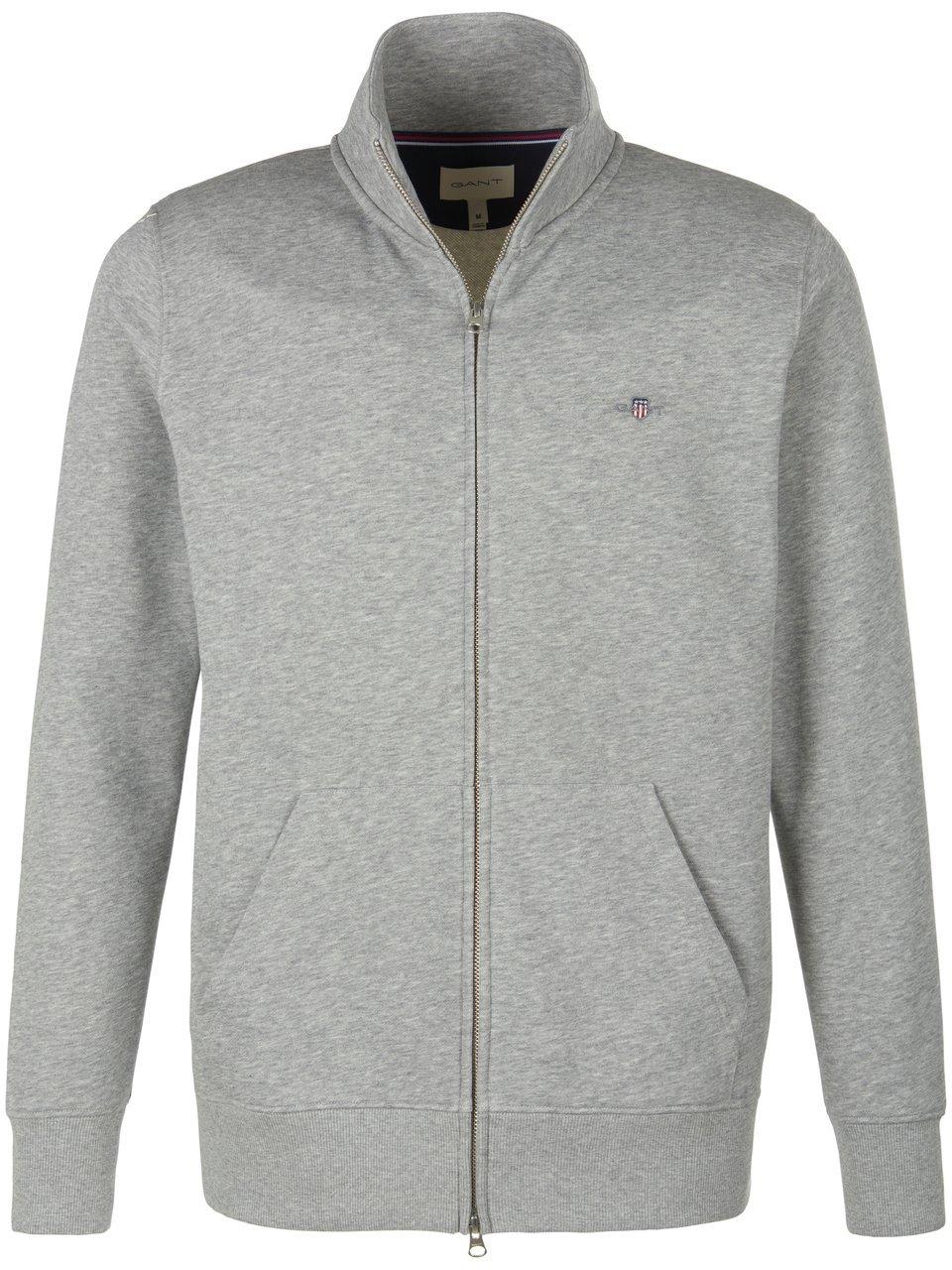 Sweatvest hoogsluitende rits Van GANT grijs