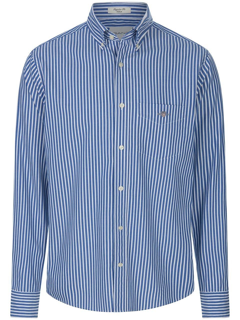 Gant Langarmhemd "REG POPLIN GINGHAM SHIRT", mit Logostickerei auf der Brus günstig online kaufen