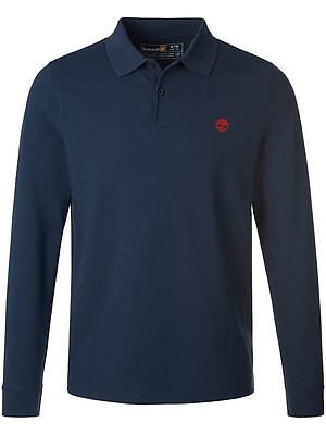 Polo-Shirt „LS Pique Polo Slim“ Timberland blau