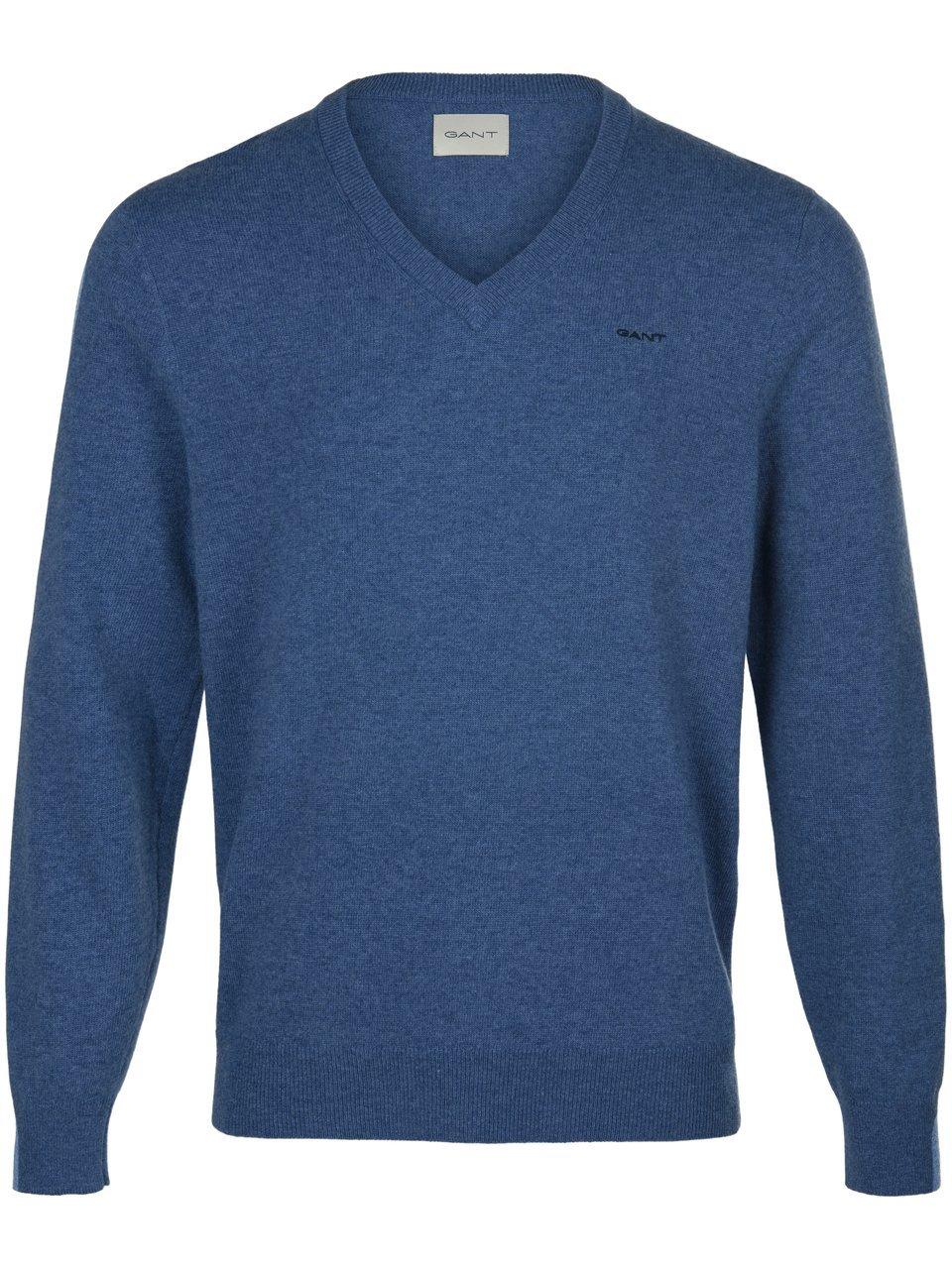 GANT Gebreide trui V-hals Van blauw