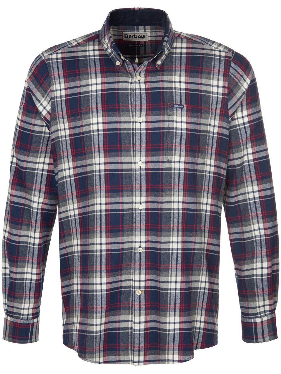 Geruit overhemd 100% katoen Van Barbour blauw