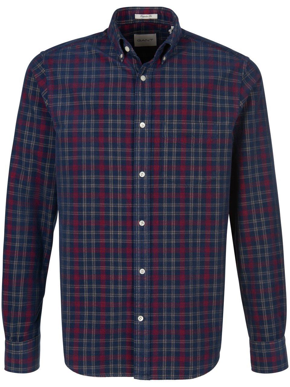 Overhemd REG CORD CHECK SHIRT Van GANT blauw