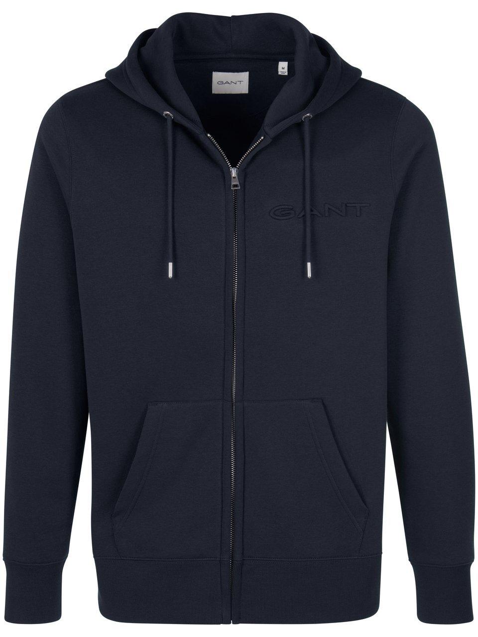 Gant Vest Blauw Embossed Full Zip Hoodie 2068024/433