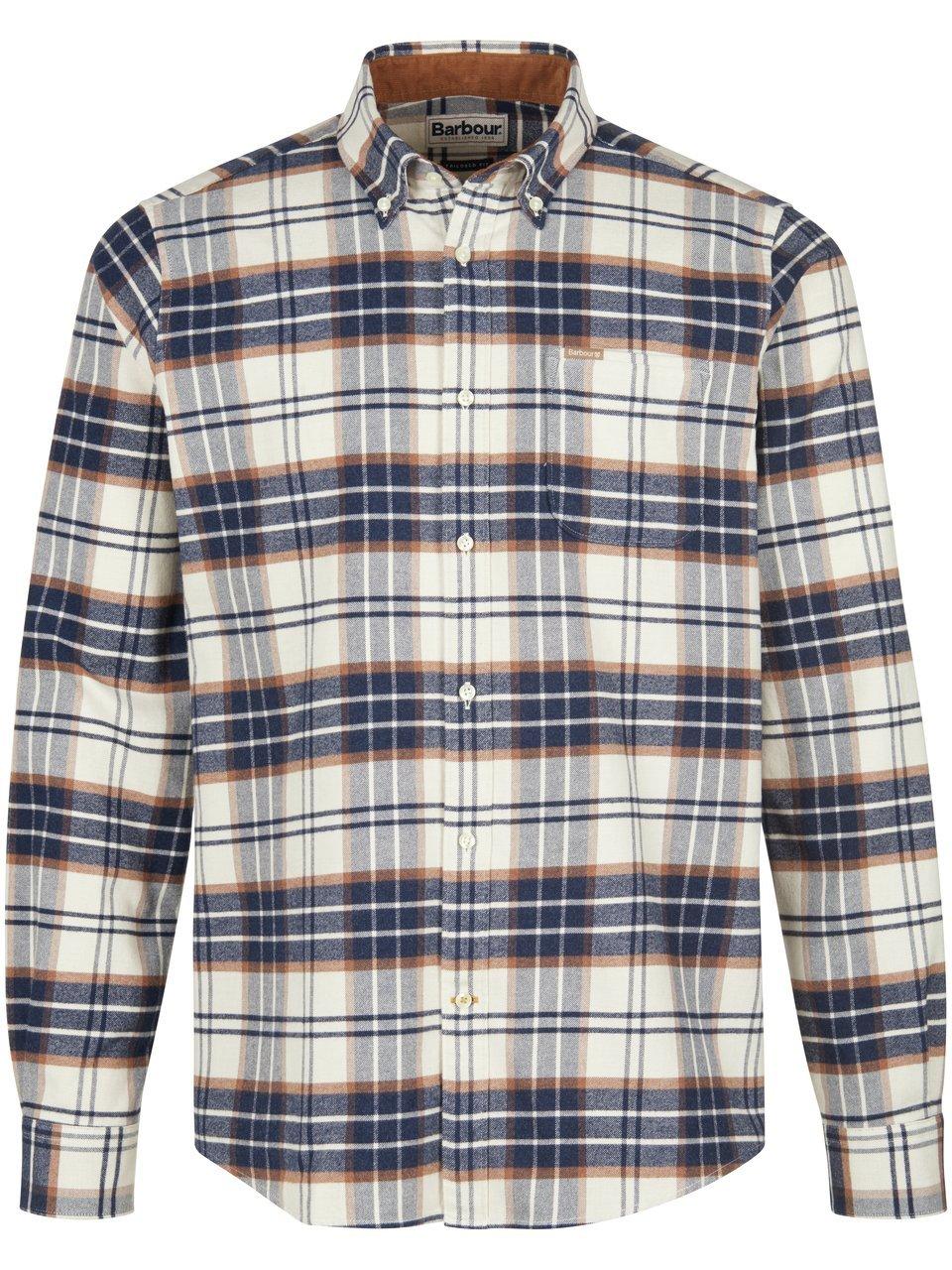 Geruit overhemd Portdown Tailored Shirt Van Barbour wit