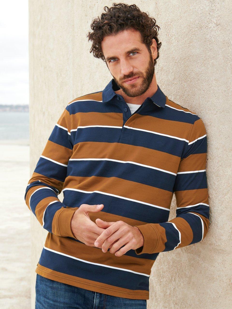 Louis Sayn - Rugby shirt in 100% cotton - navy/khaki