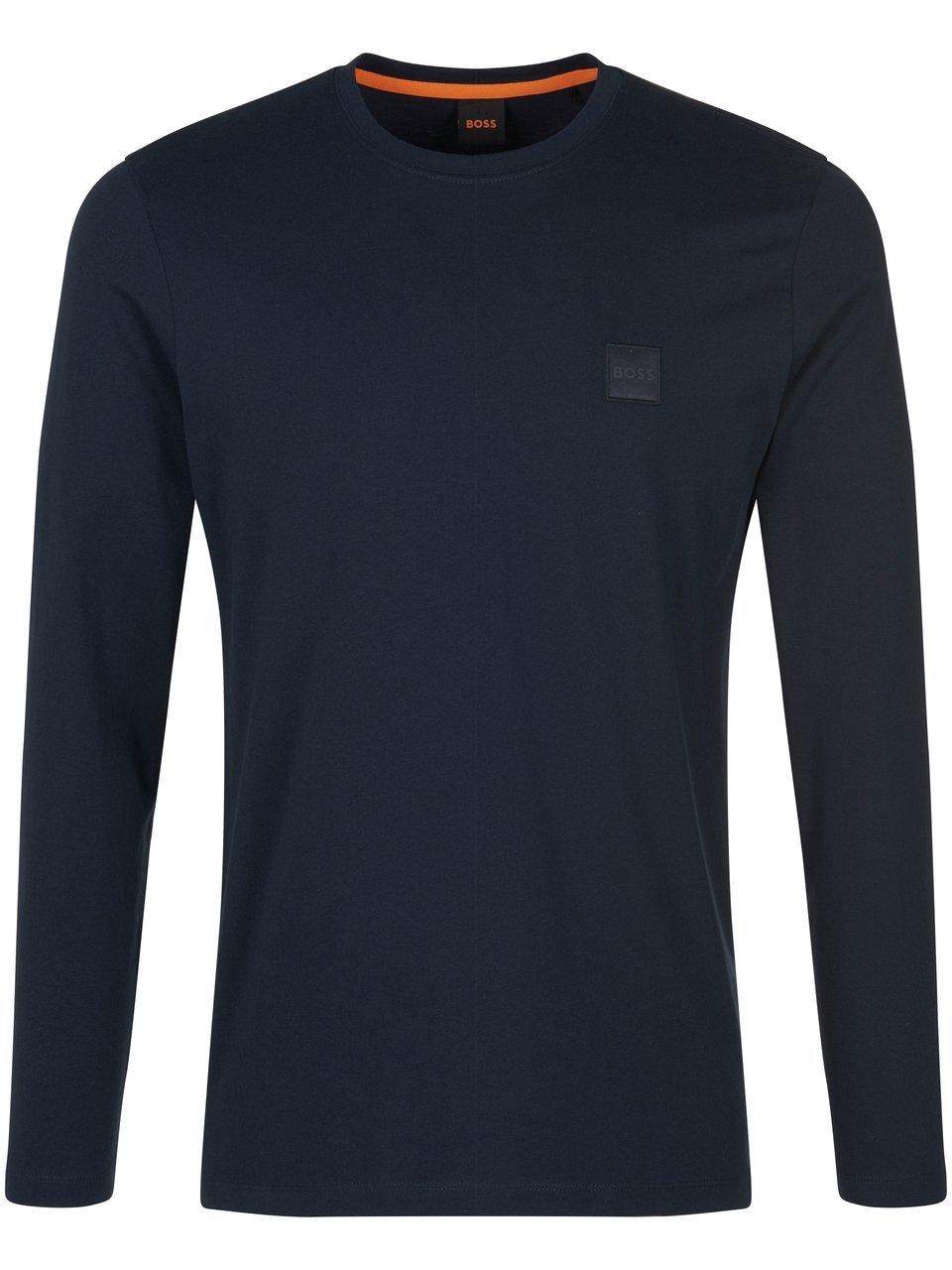 Hugo Boss - T-shirt Longsleeve Donkerblauw - L - Slim-fit