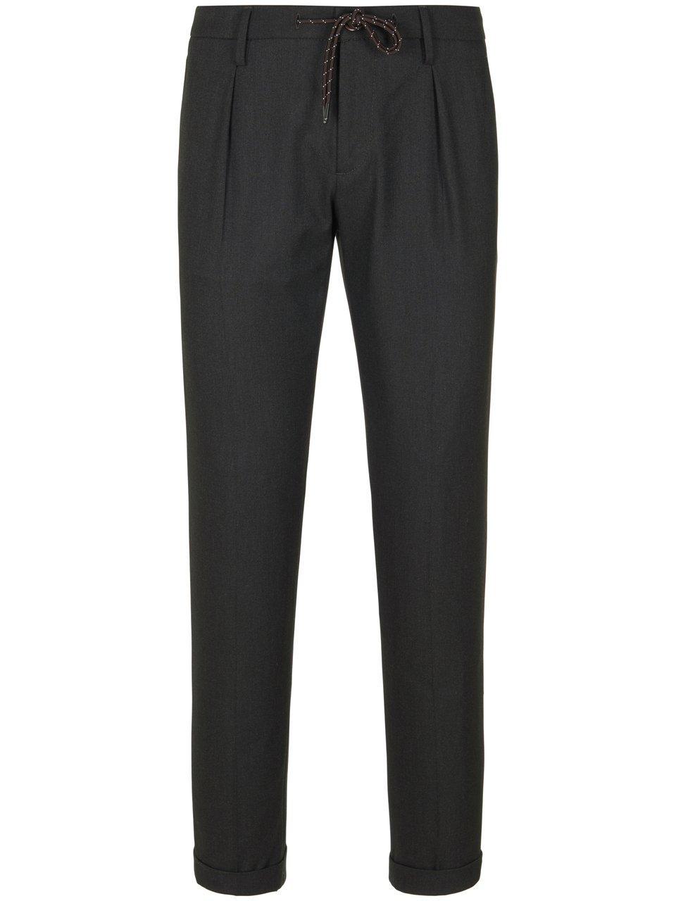 alberto - Bundfalten-Hose Tapered Fit  grau