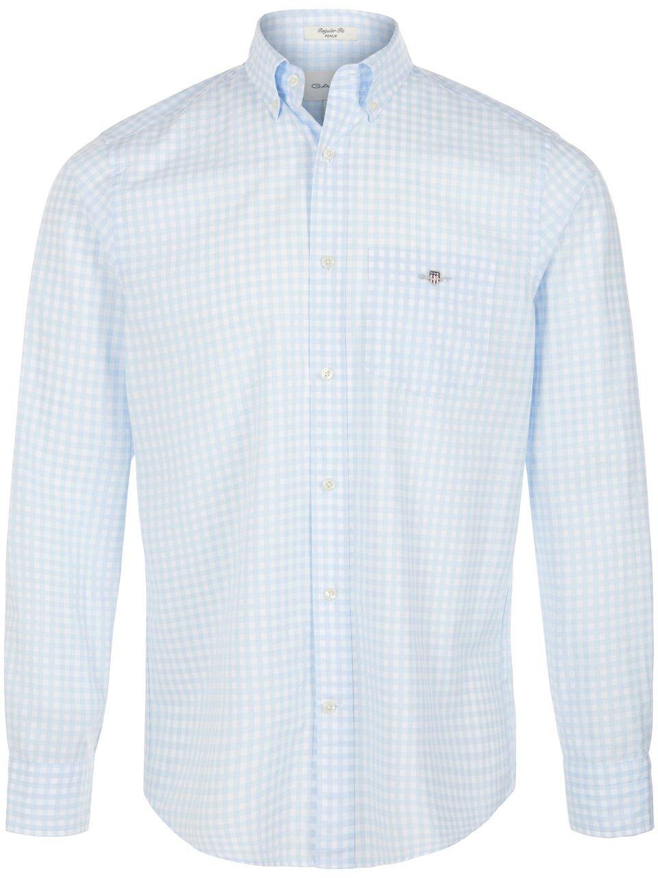 Gant Langarmhemd "REG POPLIN GINGHAM SHIRT", mit Logostickerei auf der Brus günstig online kaufen