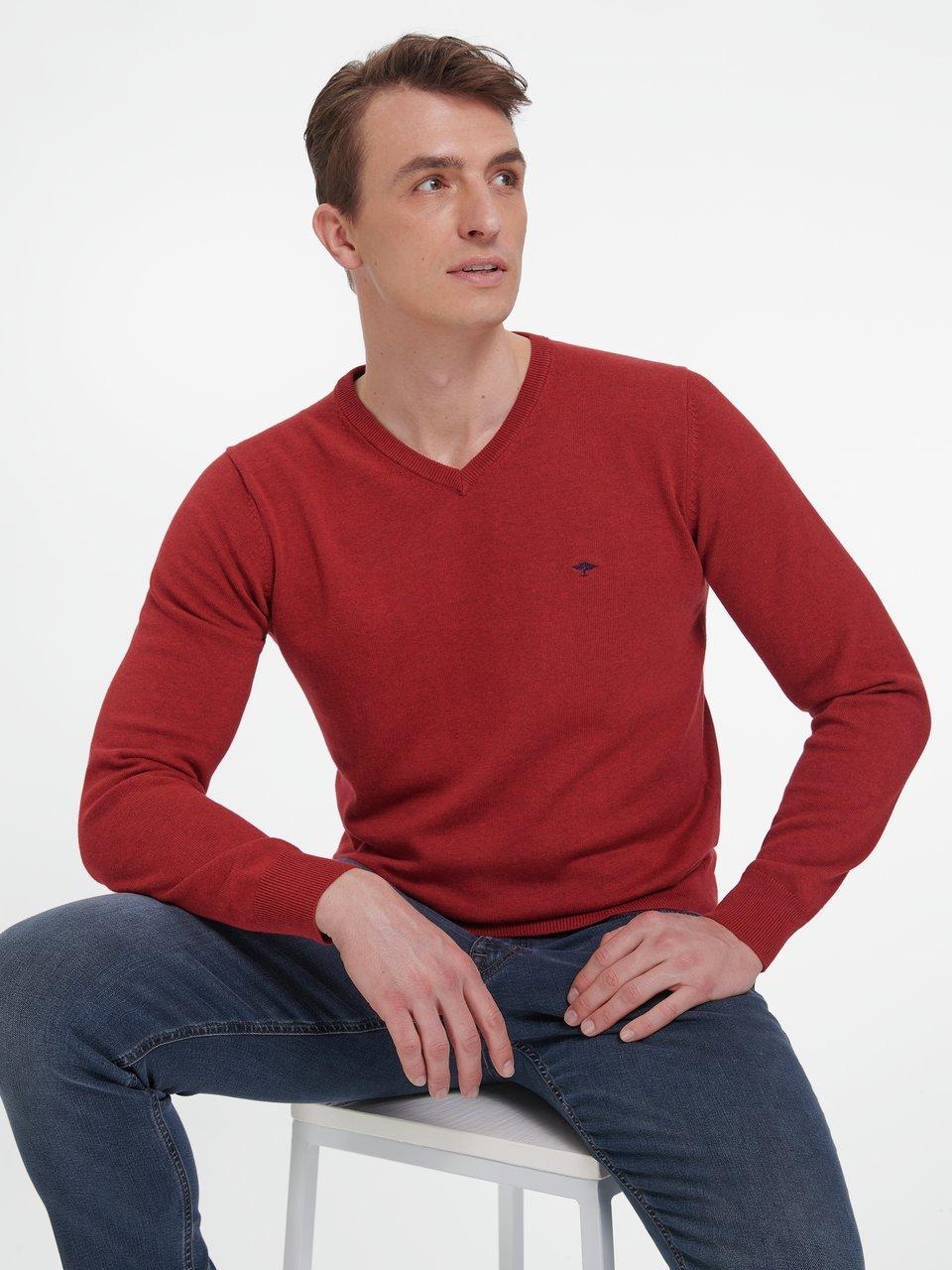 Rost/Rot Hatton - V-Ausschnitt - Pullover mit Fynch