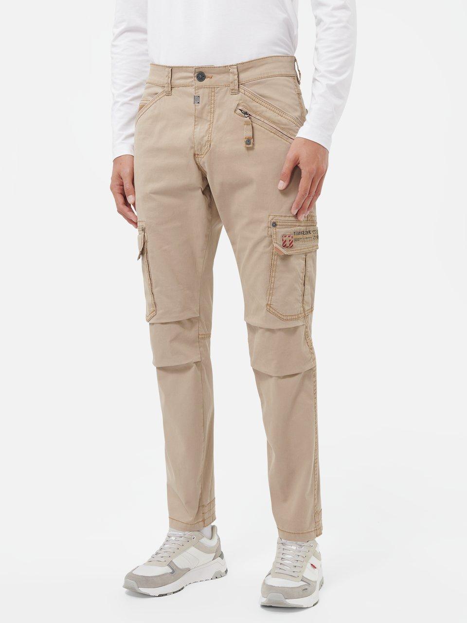 BOSS pantalon stretch coupe décontractée à plis Beige - Livraison