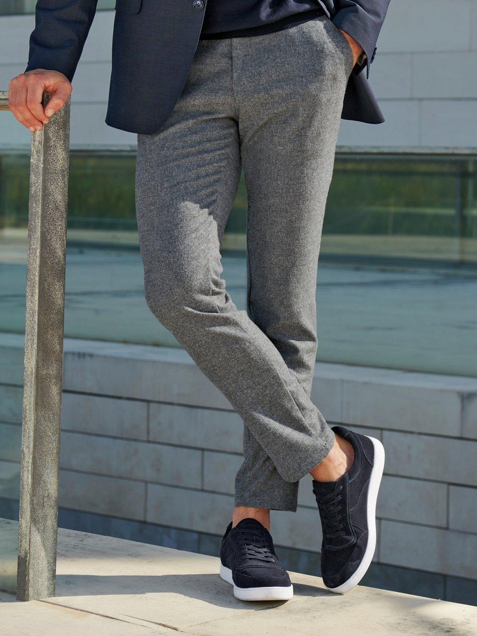 gardeur Le pantalon en laine Tapered Fit modele Tonic gris