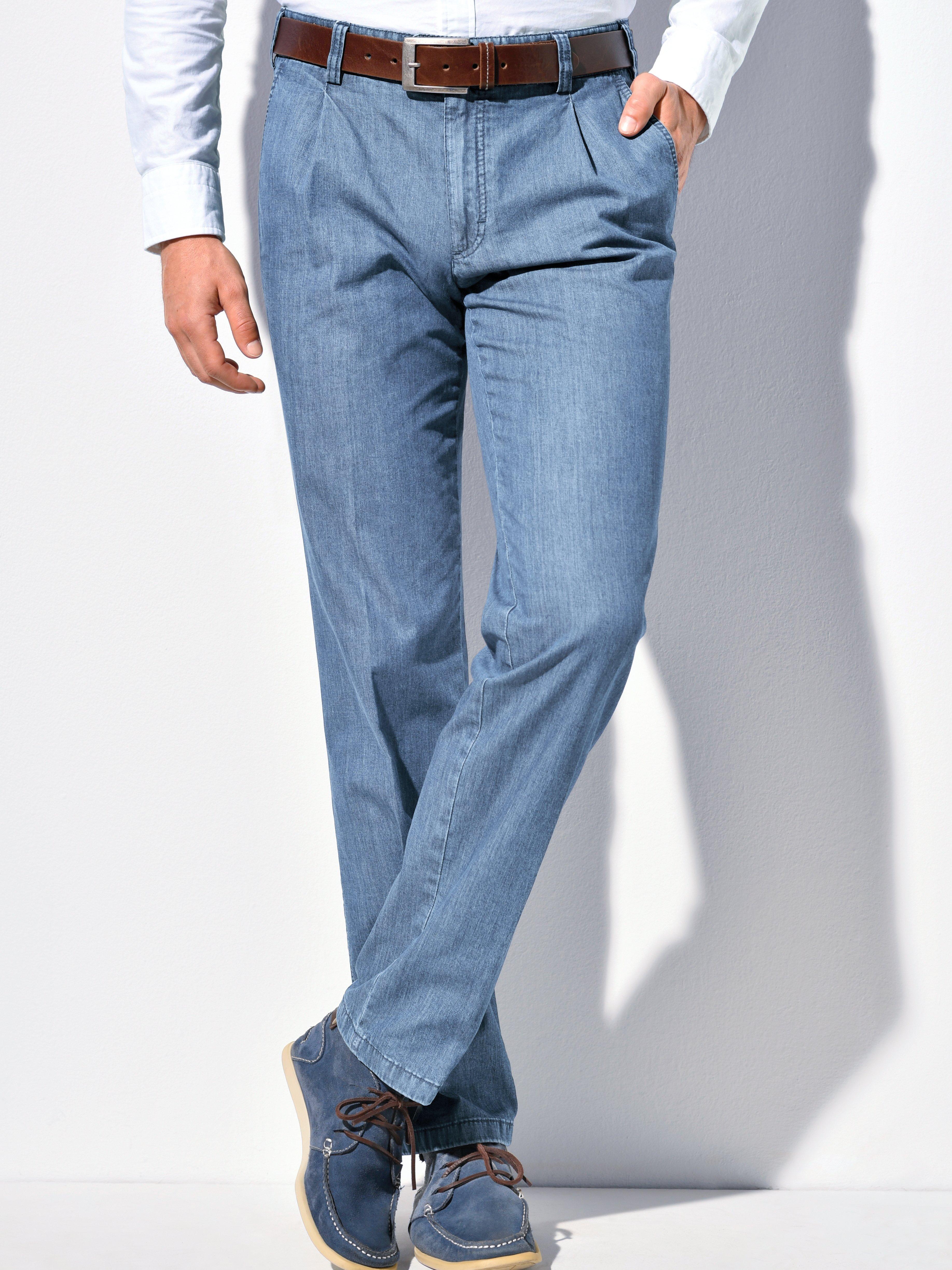 pensioen schijf verlegen Eurex by Brax - Bandplooi-jeans model Mike van denim-stretch - bleached- denim