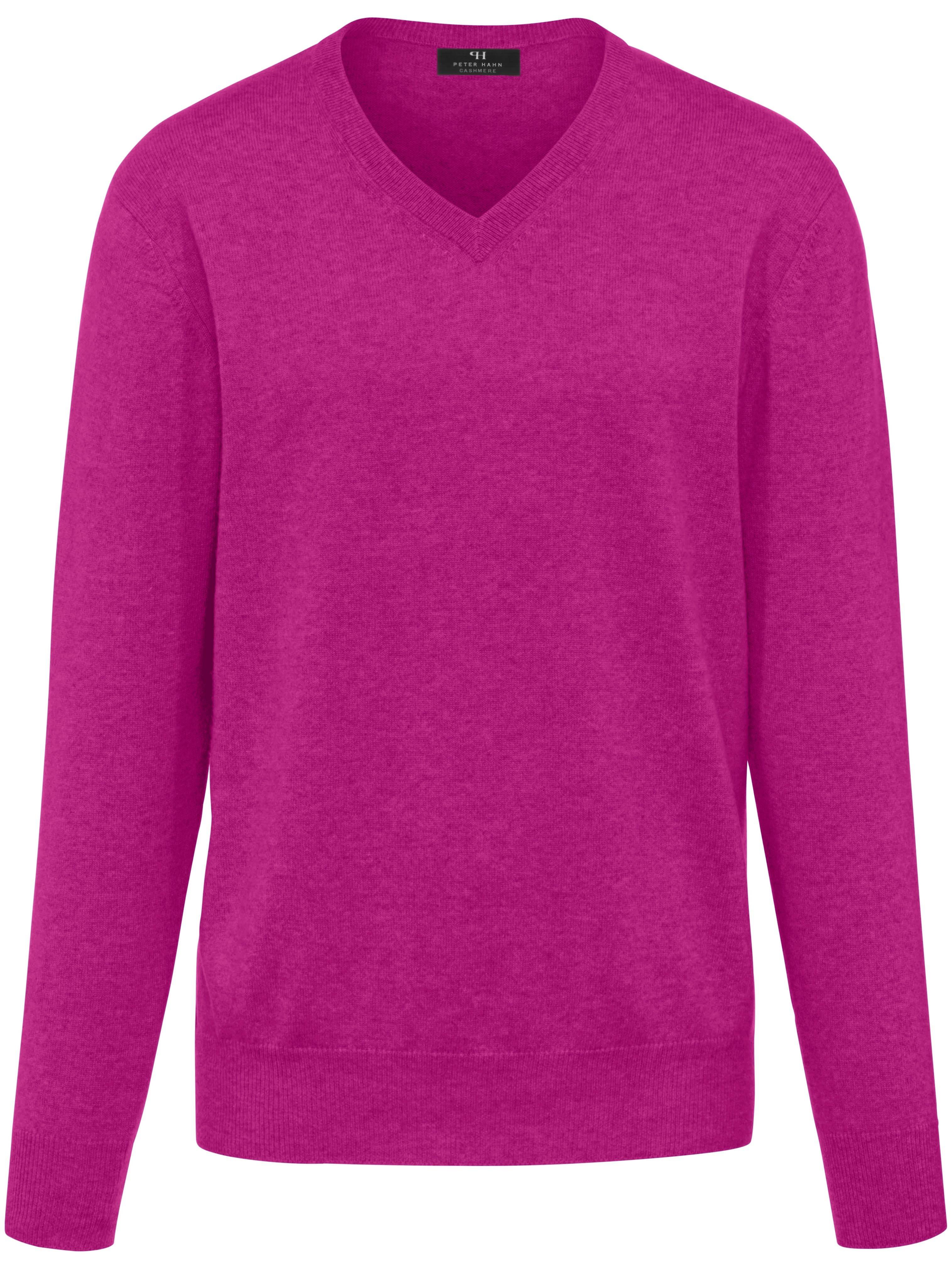 Trui V-hals 100% premium-kasjmier Van Peter Hahn Cashmere pink