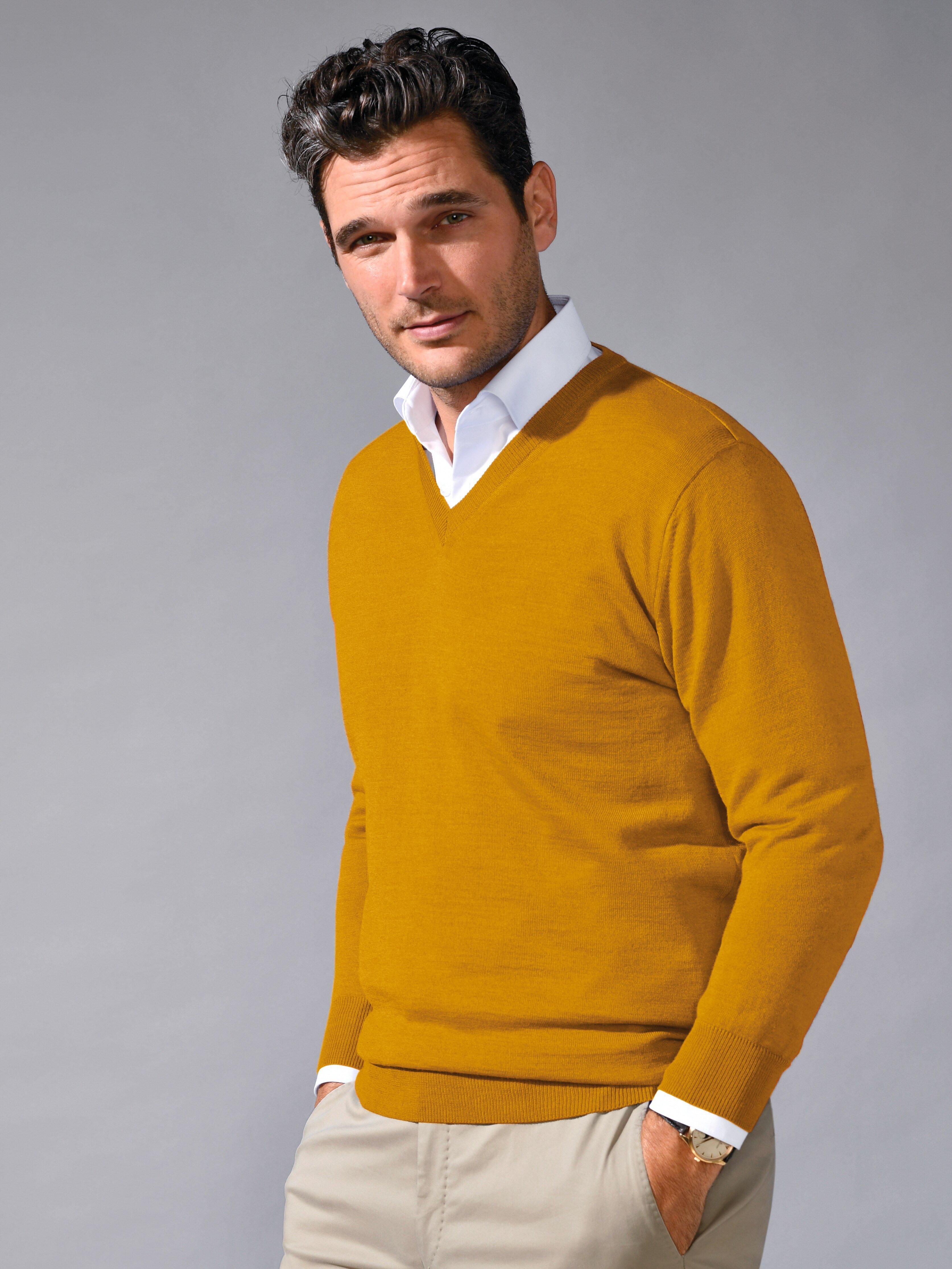 Peter Hahn - V-Pullover aus 100% Schurwolle-Merino extrafein