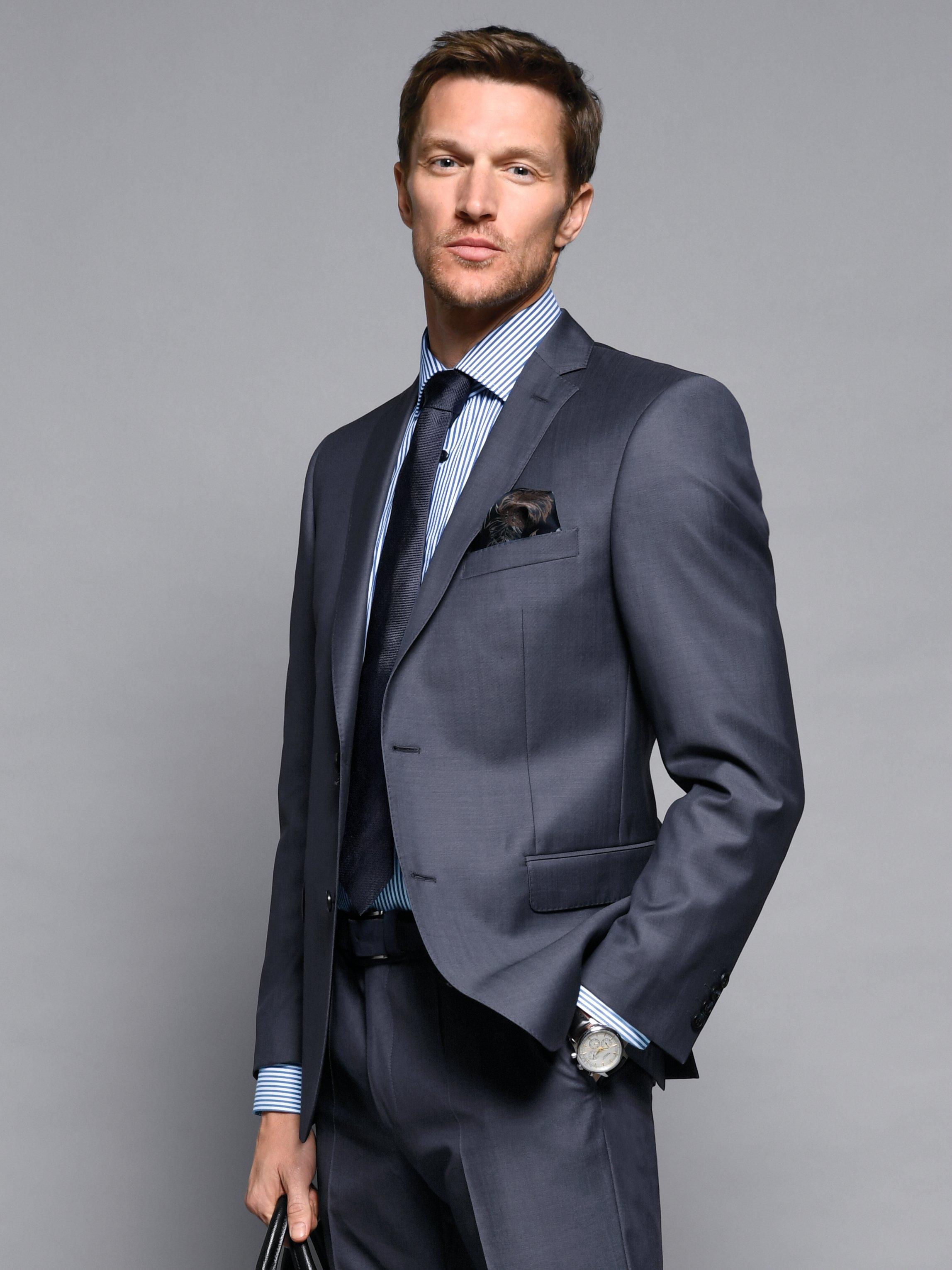 Olymp Luxor Hemd Modern Fit Blau Weiss