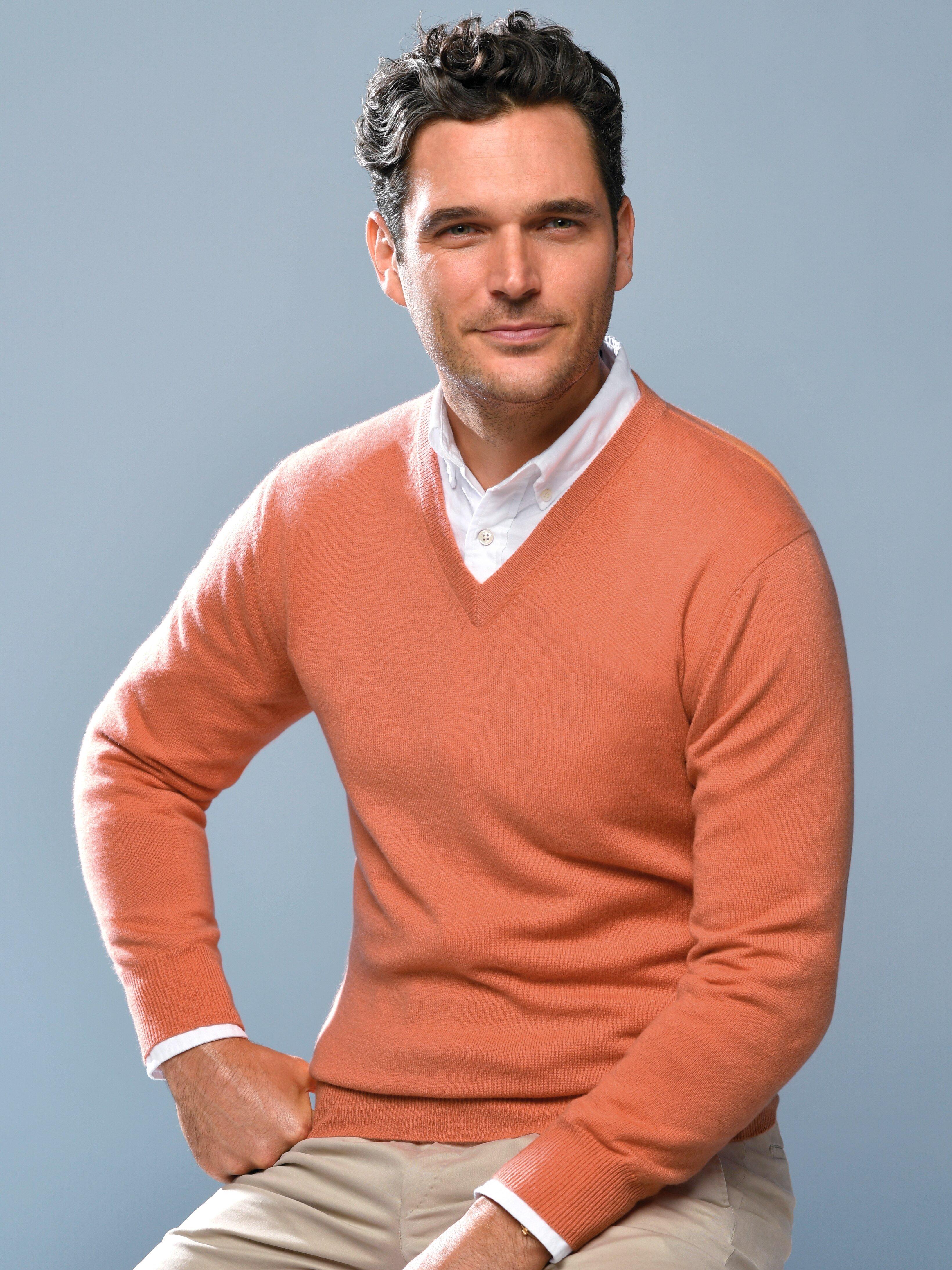 Peter Hahn - V-Pullover aus 100% Premium-Kaschmir