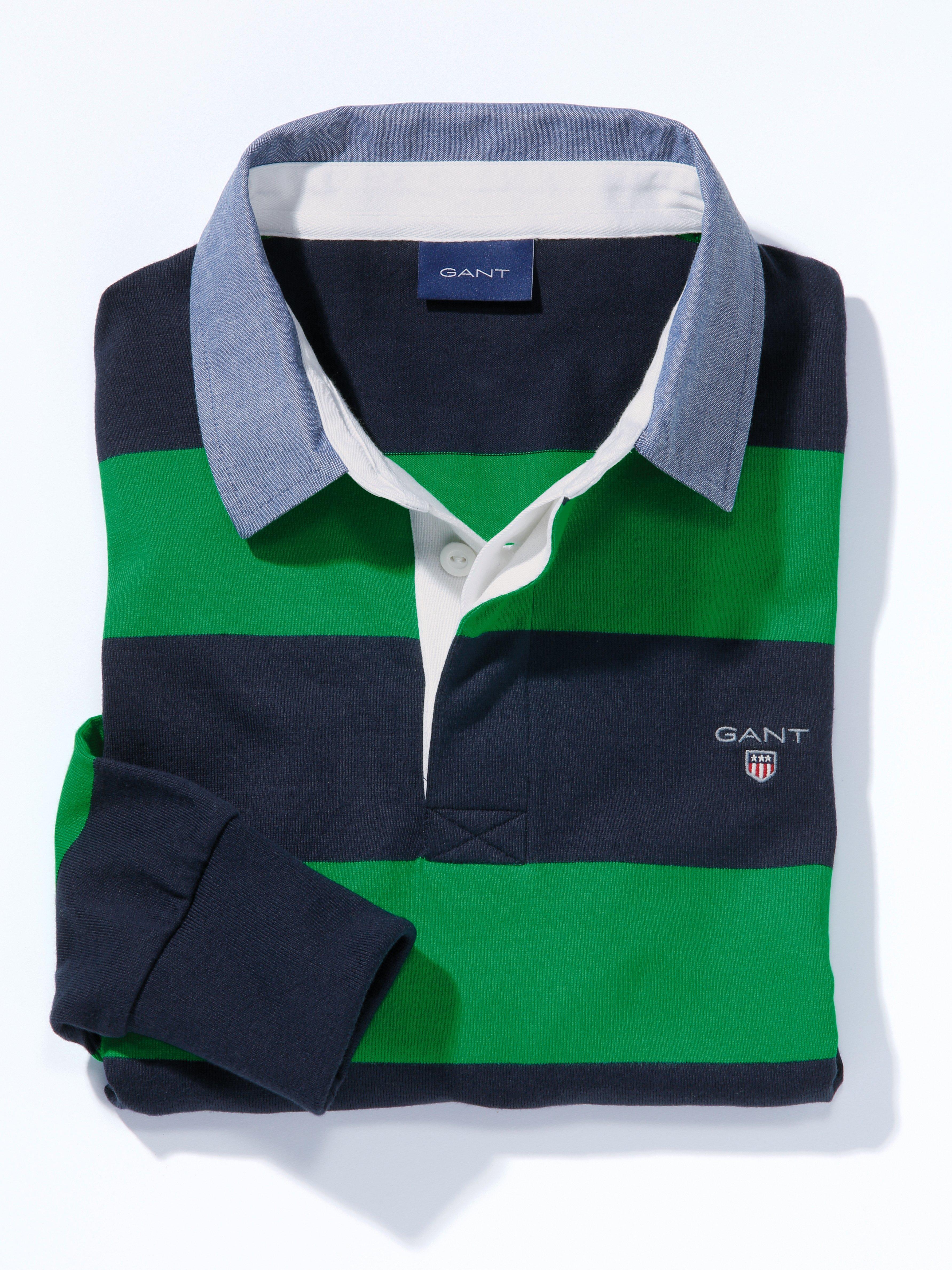 GANT - Rugbyshirt van 100% katoen met blokstrepen