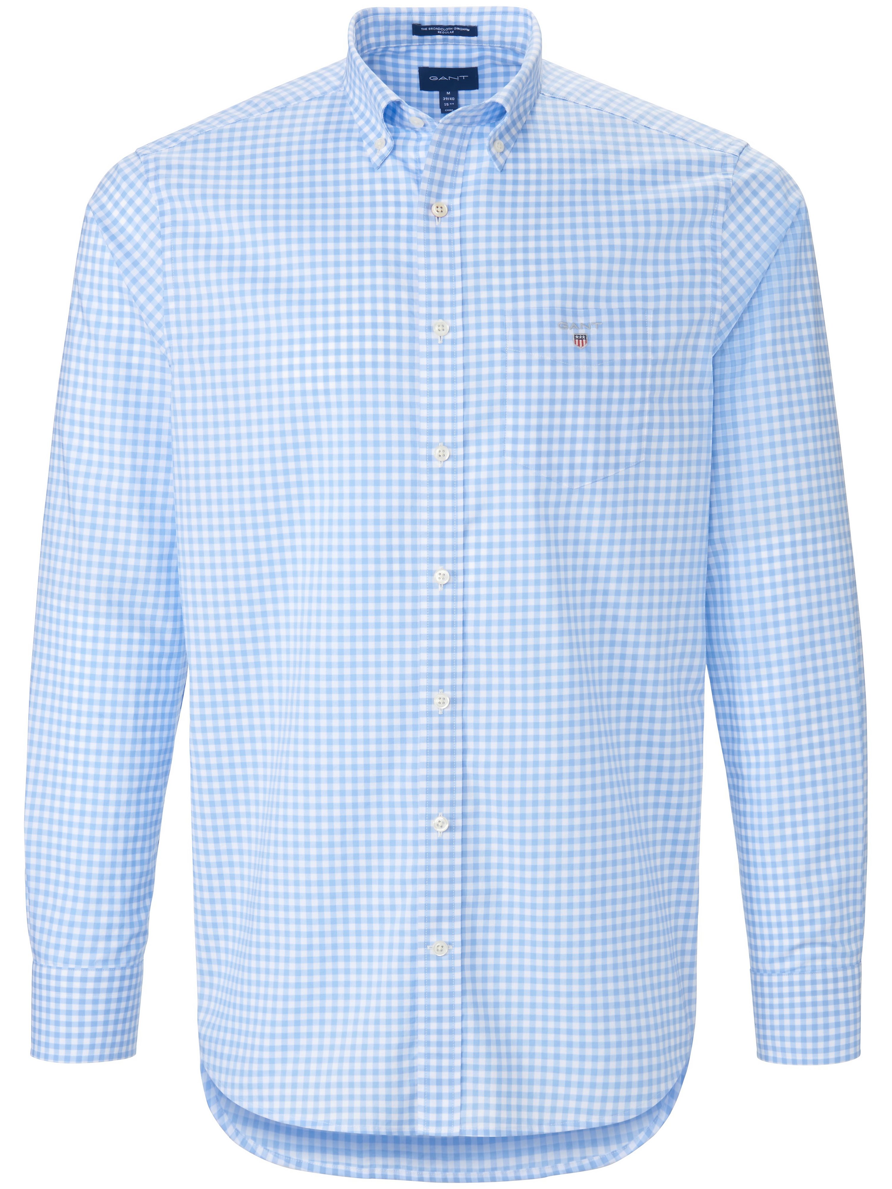 Overhemd Regular Fit 100% katoen Van GANT blauw