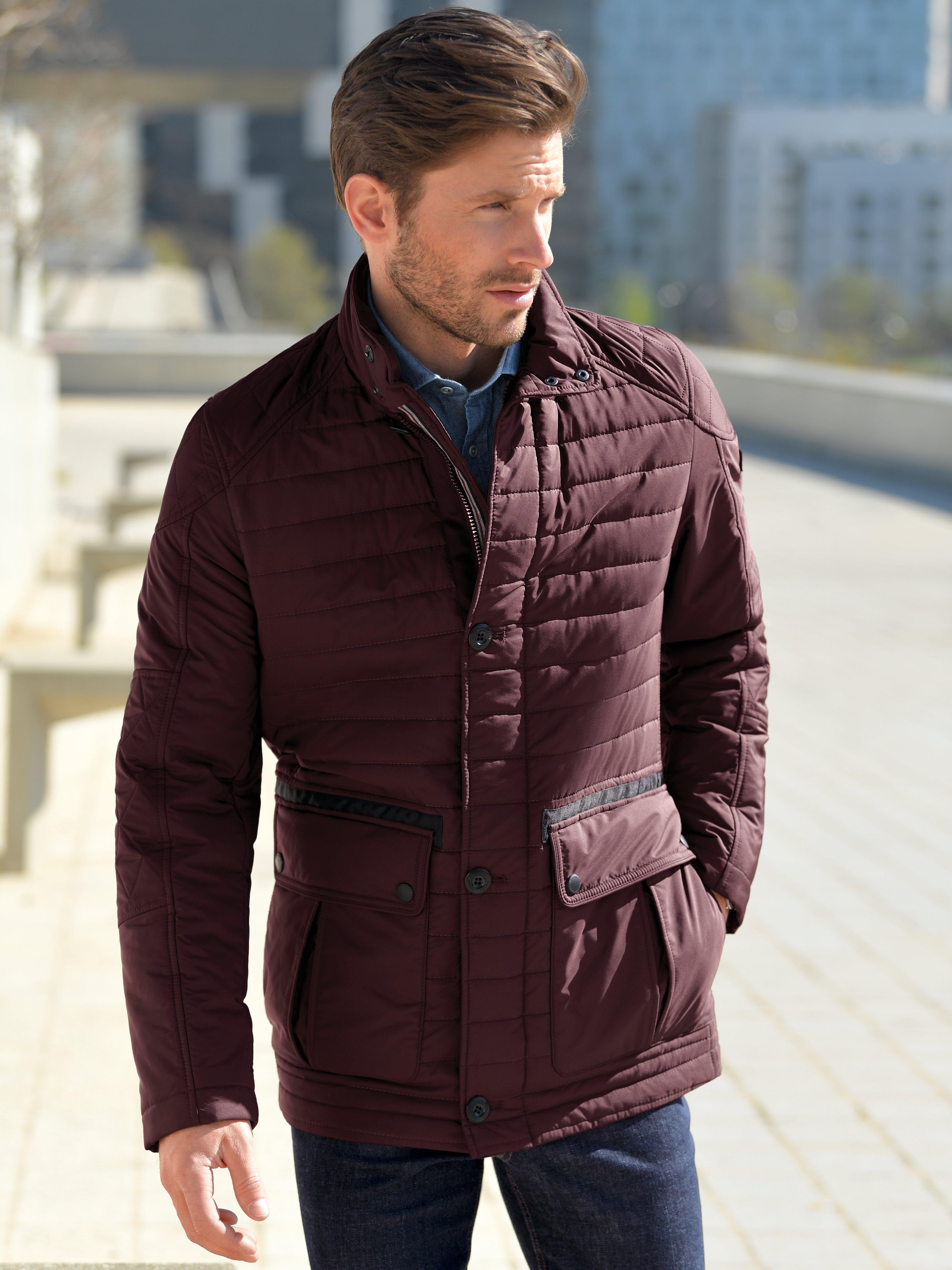 Bugatti - Quilted jacket for between seasons - burgundy