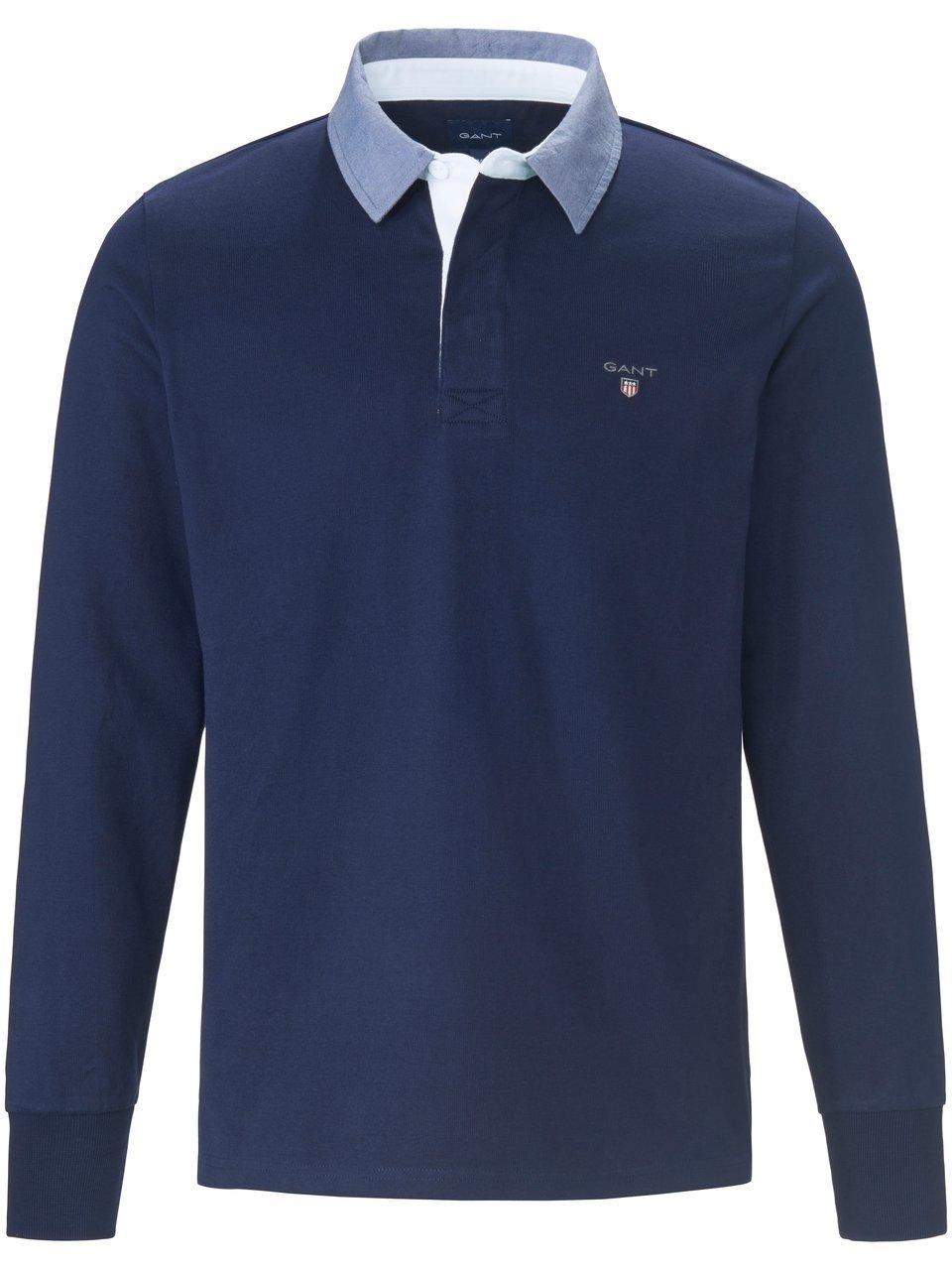 Gant - Heavy Rugger Poloshirt LS Navy - Modern-fit - Heren Poloshirt Maat XXL