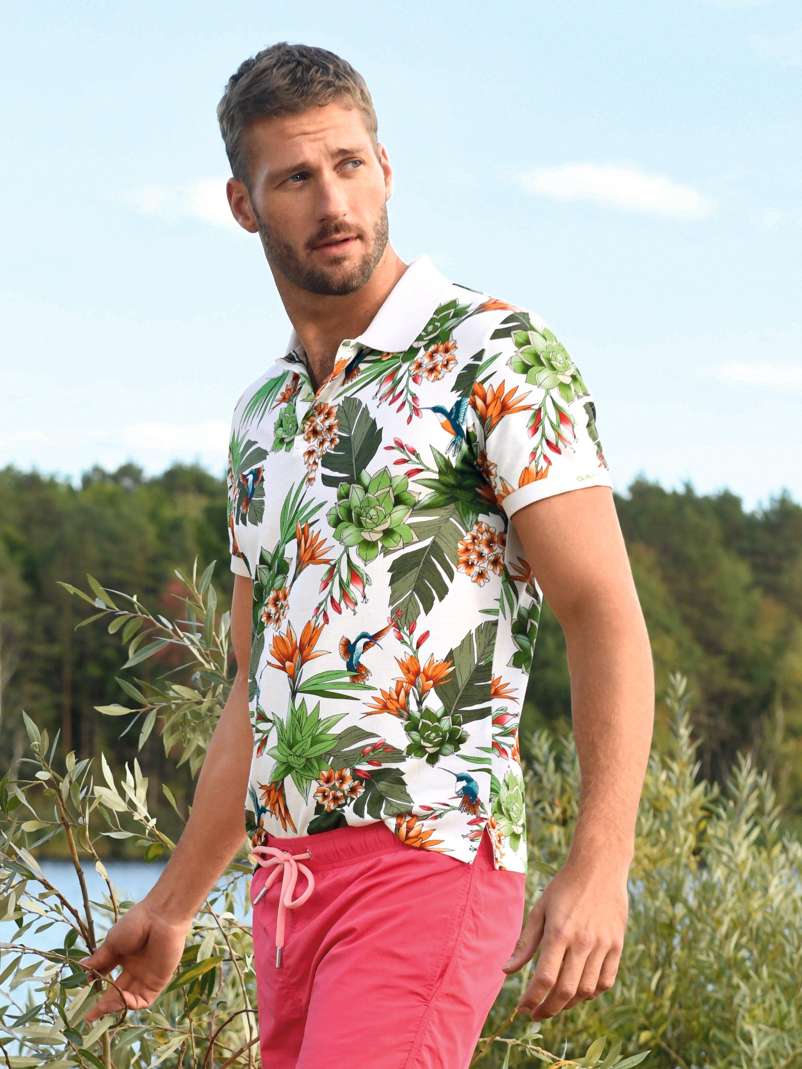 gant floral polo shirt