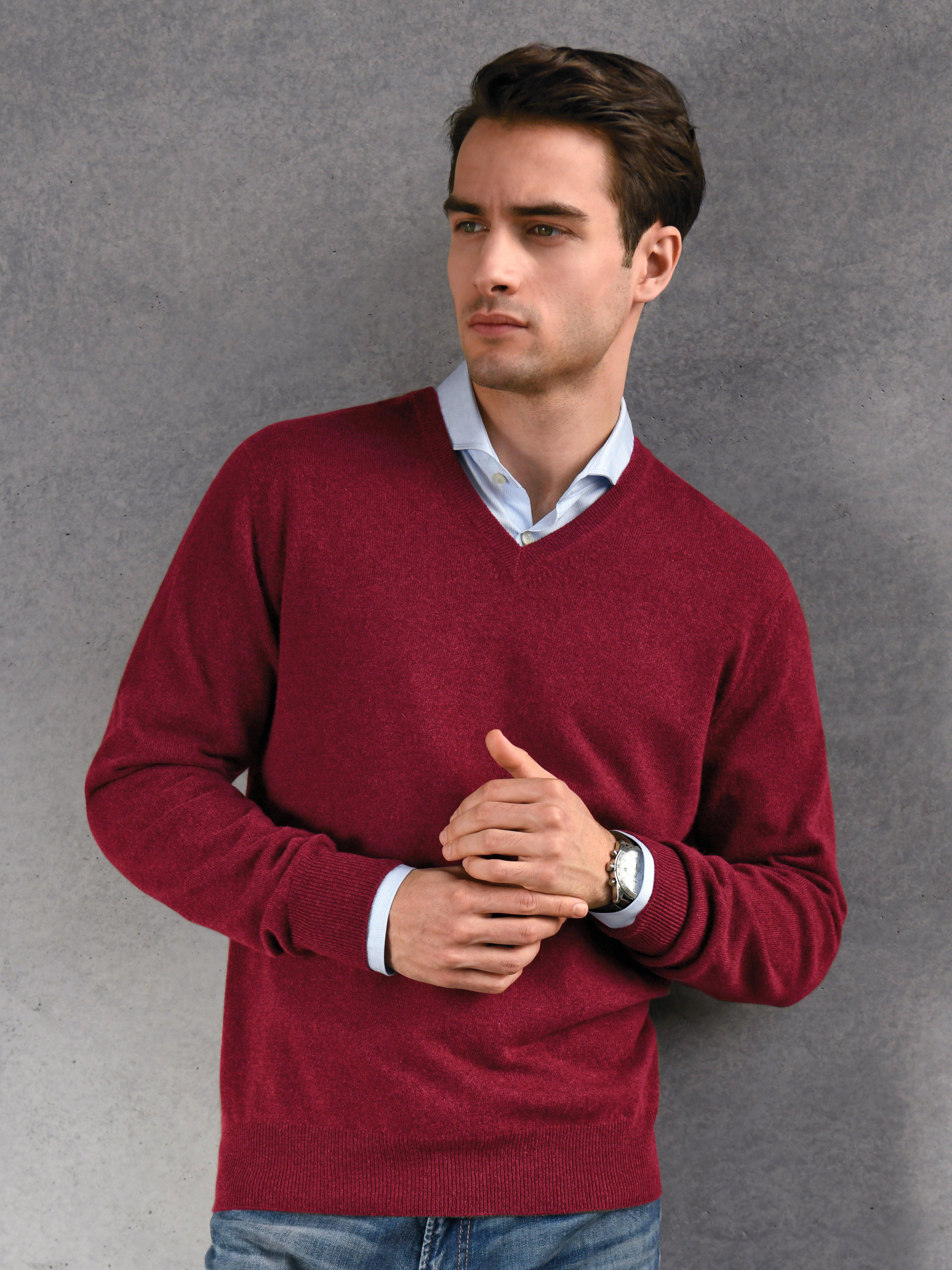 Peter Hahn - V-Pullover aus 100% Premium-Kaschmir